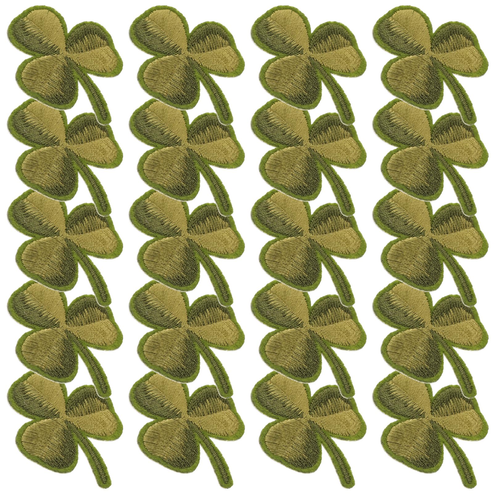 STOBOK 100pezzi Patches Ricamati Shamrock Per Capi e Accessori Toppe Termoadesive Per Riparazioni e Decorazioni Di Vestiti Jeans Cappelli Shirt