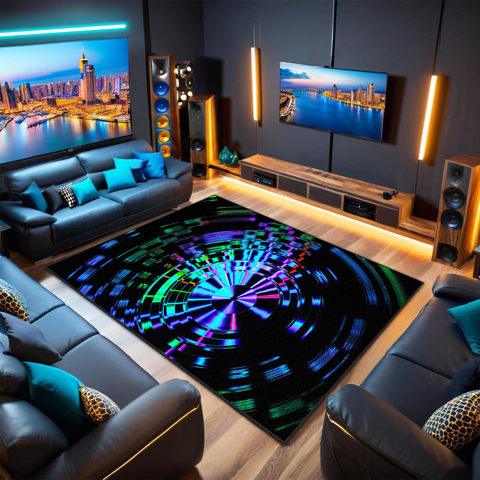 Tapis de jeu pour chambre de garçon anti-glisse et facile à laver