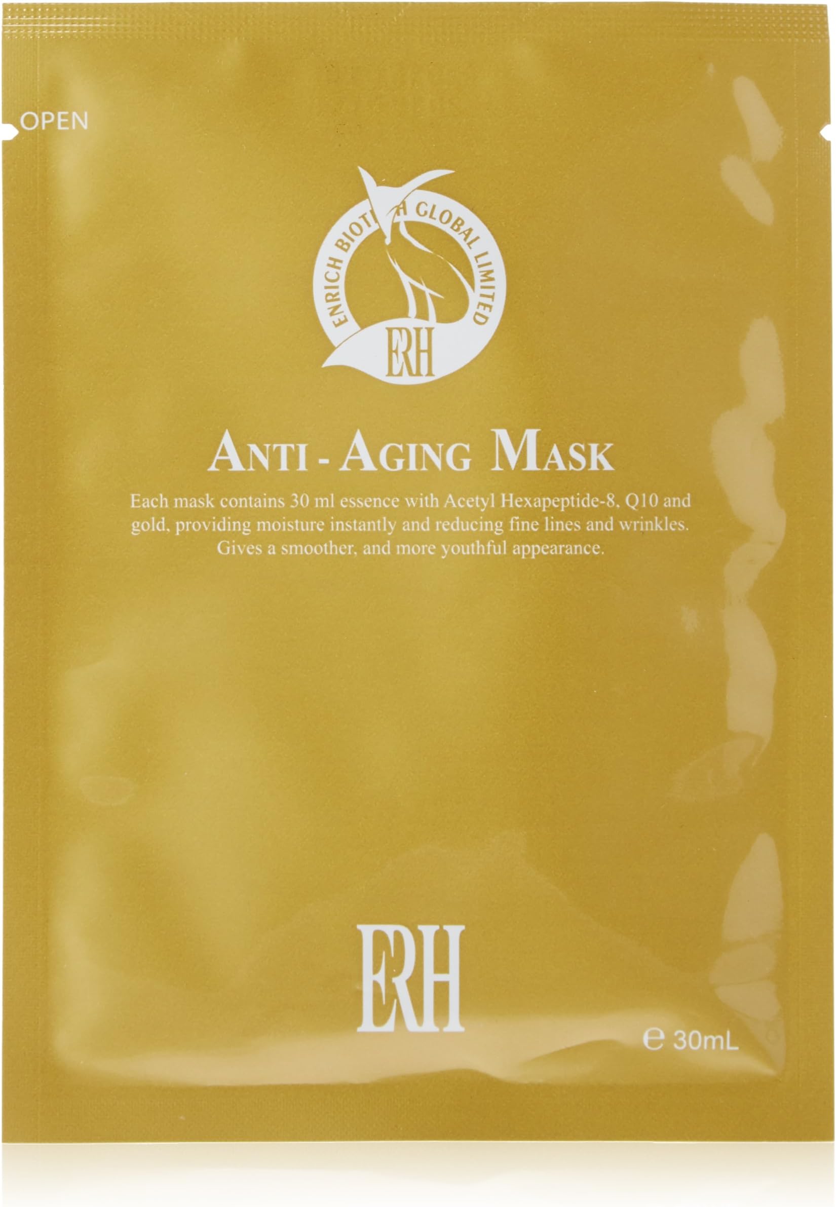ERH Anti-aging Facial Sheet Masks - Intensive Care Serum to Help Reduce the Appearance of Fine Lines and Wrinkles, Hydrate & Moisturize Your Skin. 5 Disposable Facial Treatment