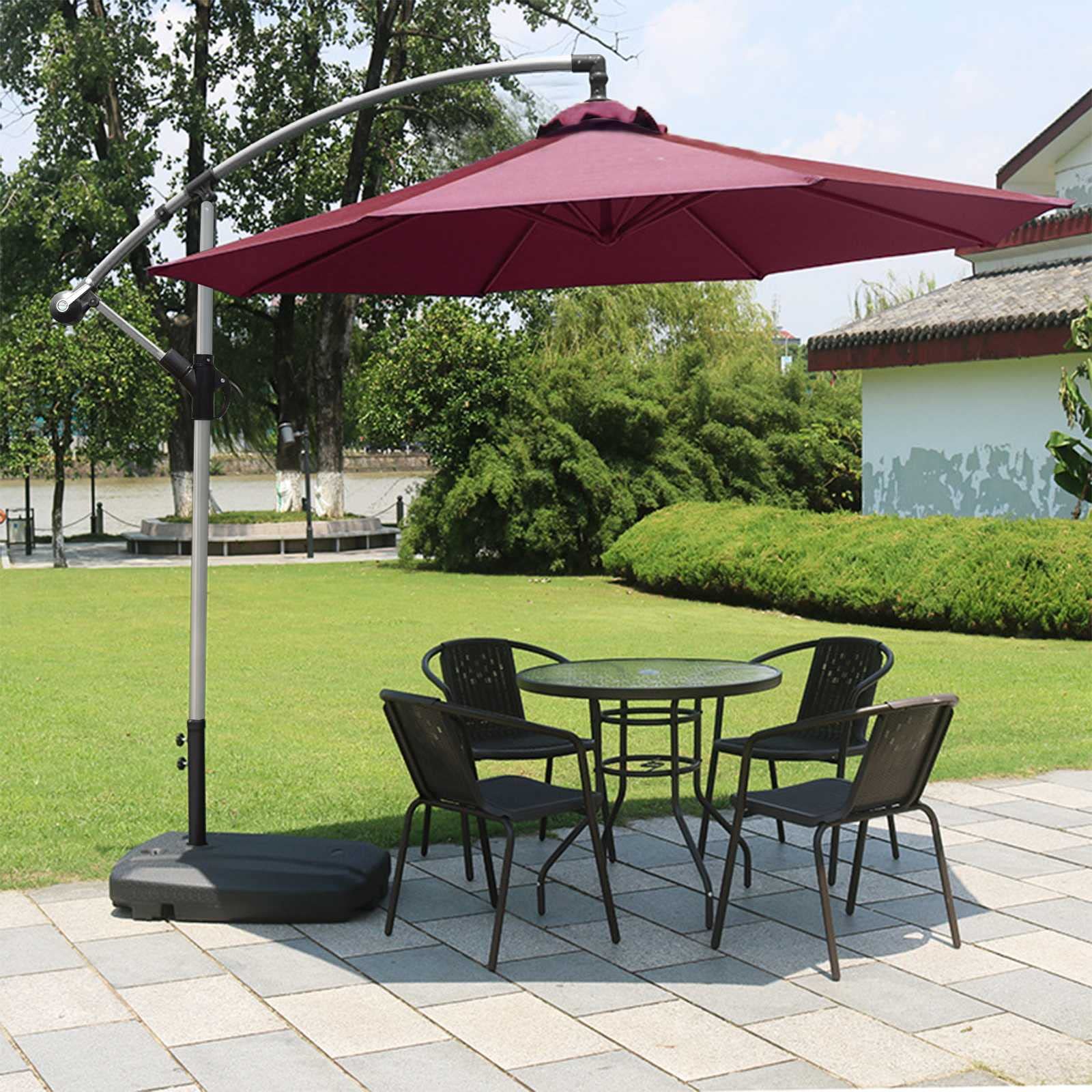 CLSDRZC 2,7M Outdoor Patio Sun Shade, duży ogród parasol w aluminiowym parasolu baldachim solidny ochronę UV na plażę/basen/patio/namiot schronienia na świeżym powietrzu