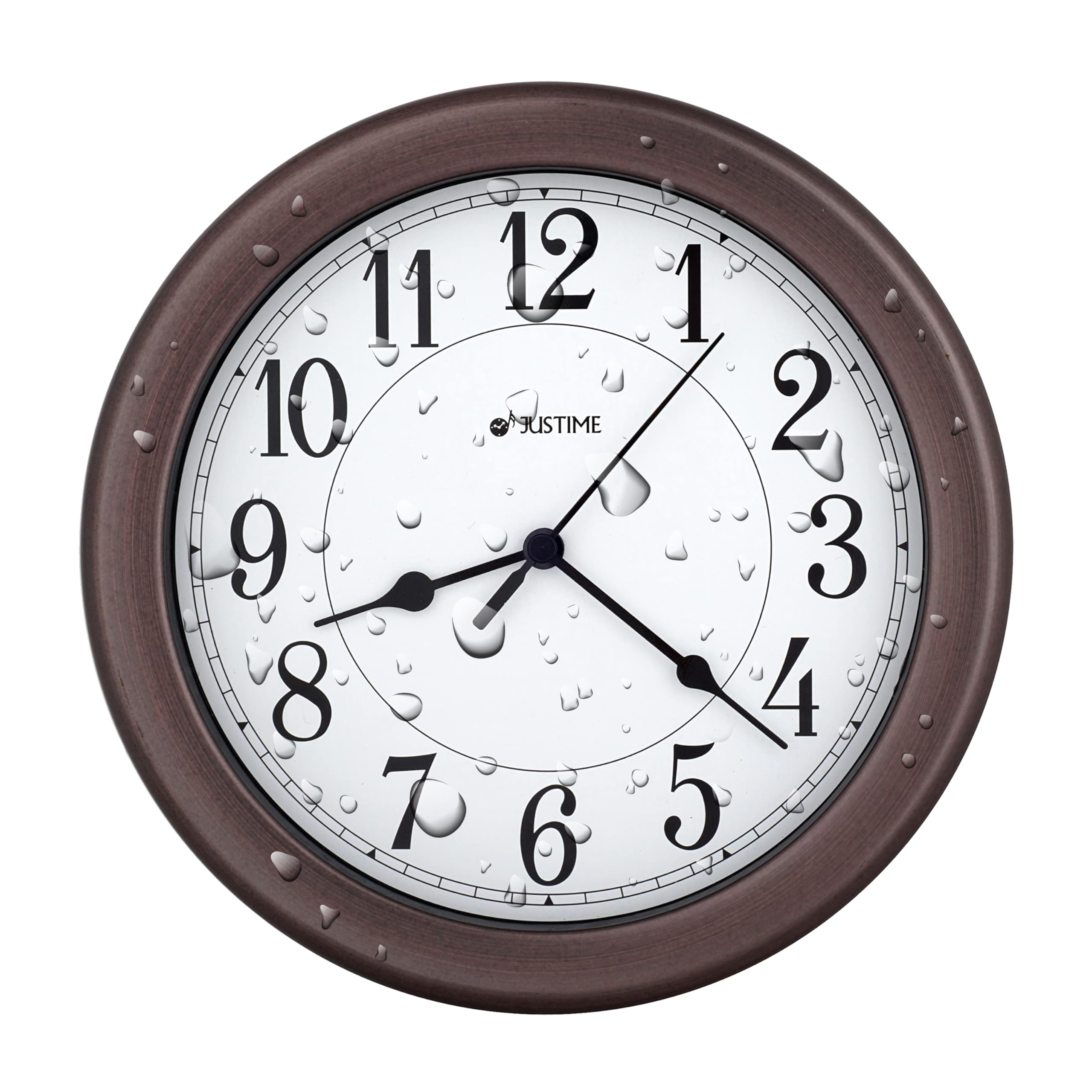 Horloge murale en métal JUSTIME WM86-OB-A bronze huilé 21cm