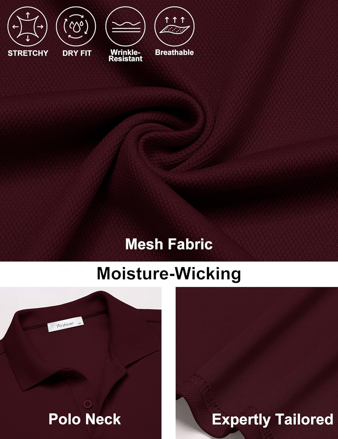 Arshiner Boys Performance Polo Shirt Golf Short Sleeve Active Casual Button Collared Shirt Size 4-13 Years - Image 6