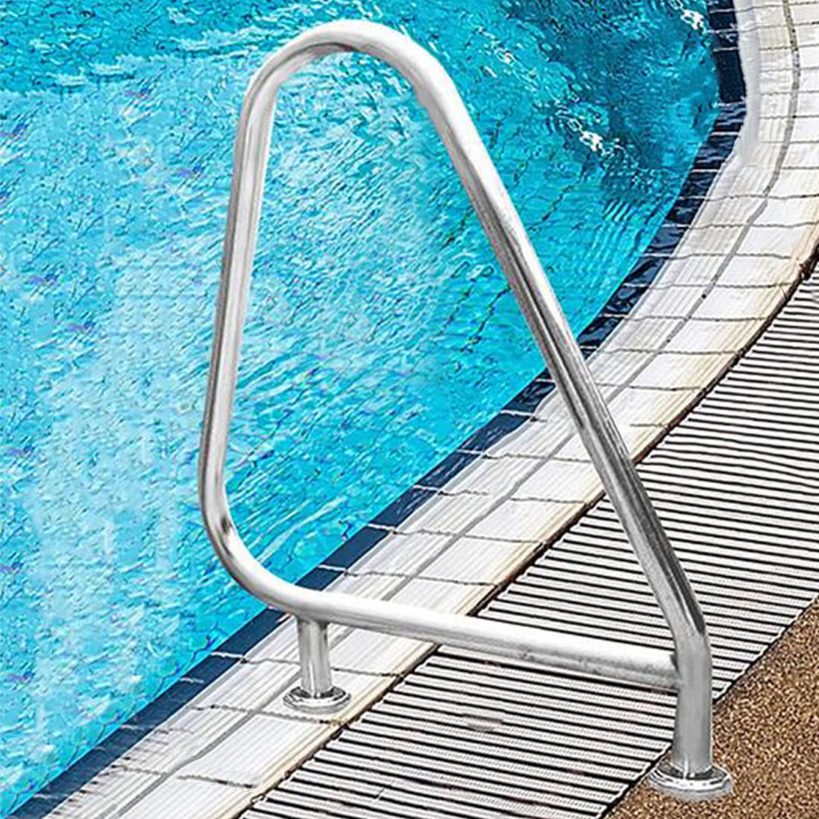 Klzuopt Swimming Pool Safety Hand Rail Pool Handrail Anti-Slip Safety Grip For Quick Installation In Swimming Pools