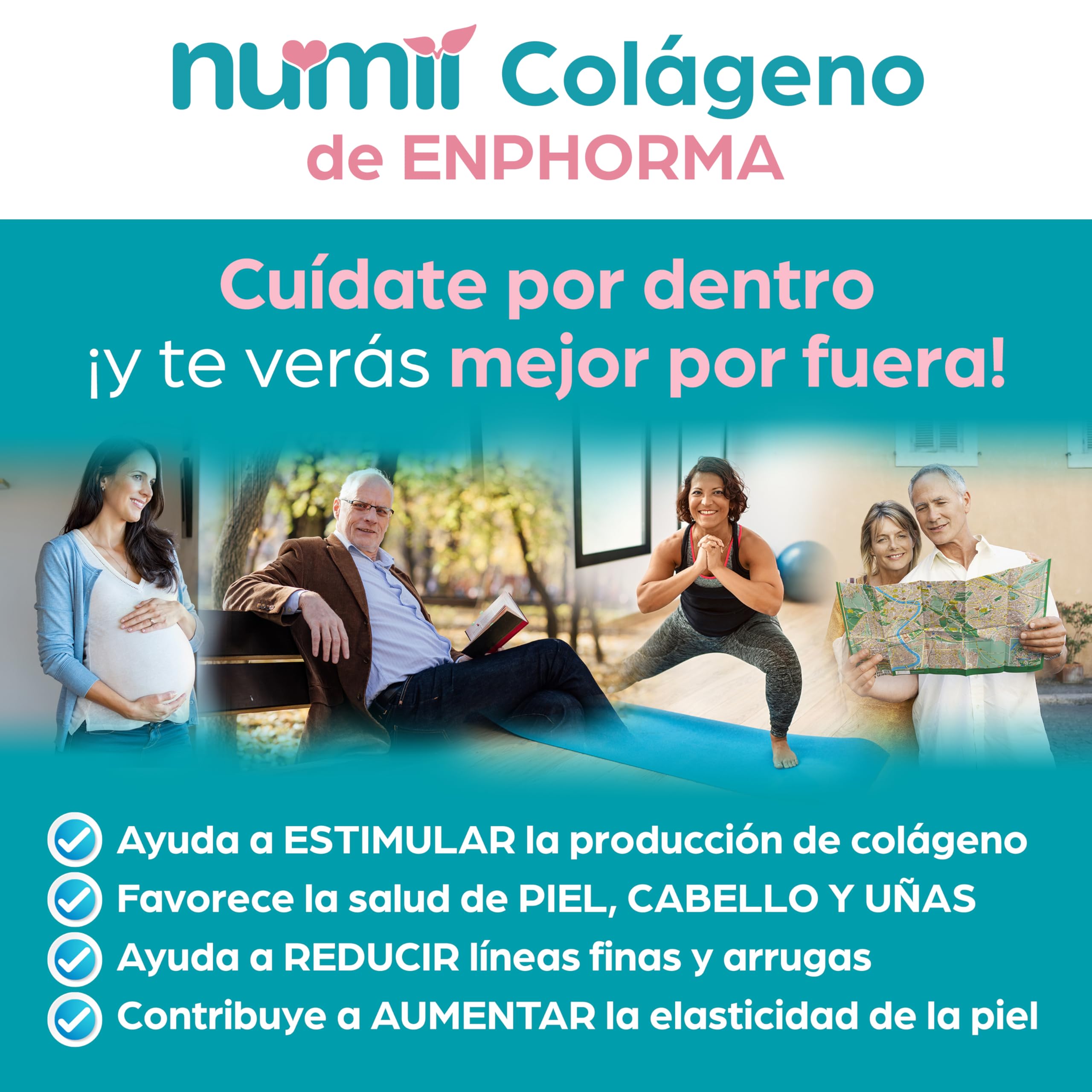 Colágeno Hidrolizado con Verisol B en cápsulas: Nu-Mii Colágeno EnPhorma. Fórmula Alta absorción. Mezcla única de Péptidos de Colágeno. Articulaciones fuertes, Piel tersa, Cabello y Uñas Sanos (3)