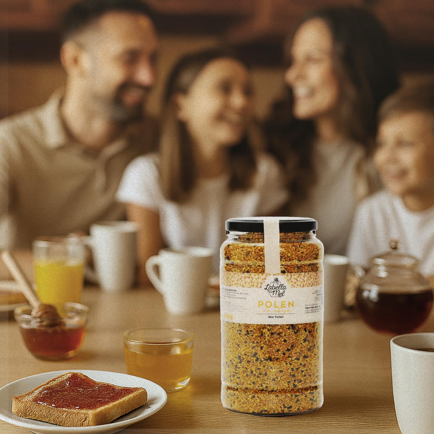 Polen de Abeja Natural de 1 kg, sin procesar, fuente de energía y vitalidad. Polen de abeja crudo con vitaminas y minerales esenciales, perfecto para desayunos, batidos o yogures saludables.