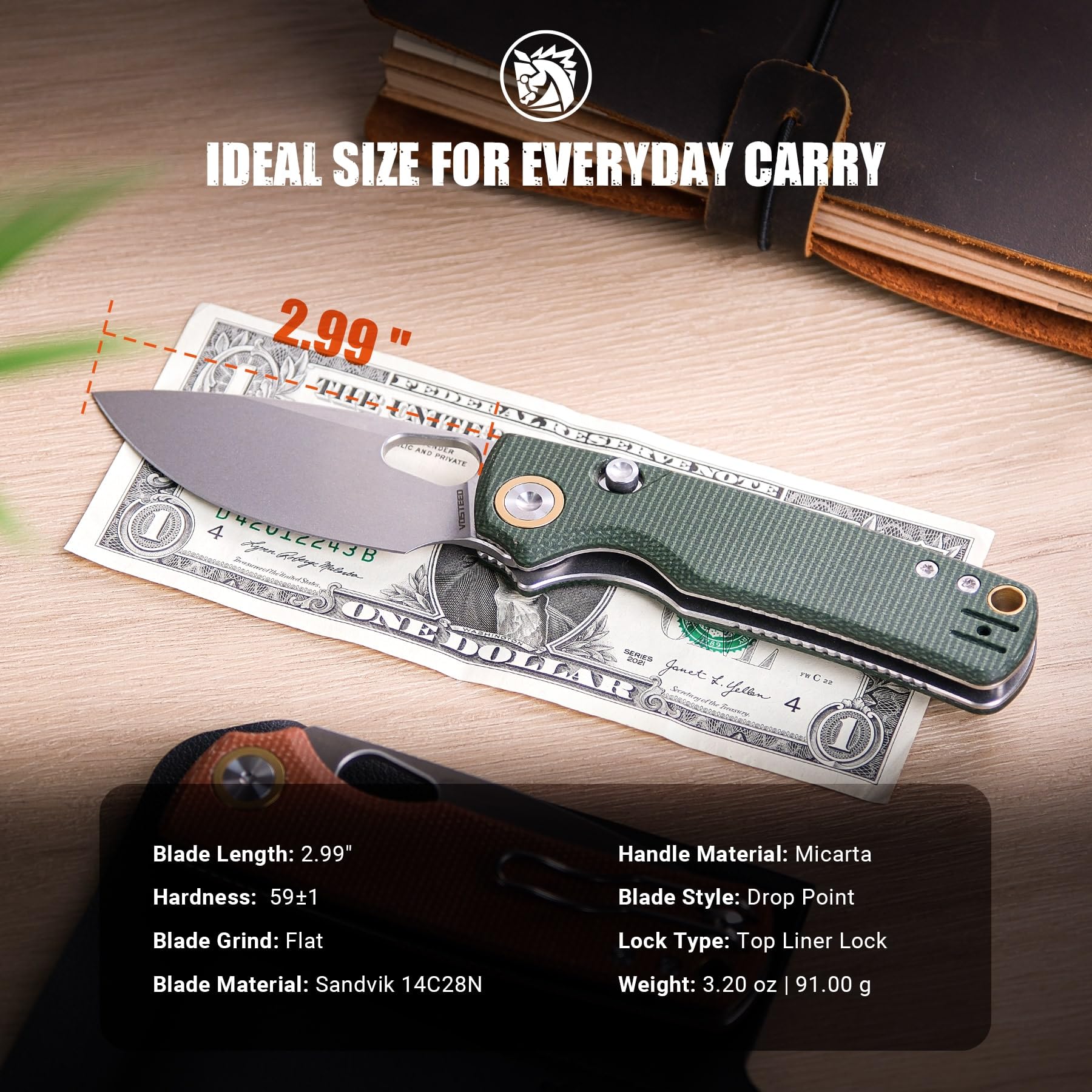 Vosteed EDC Knife, 2.99