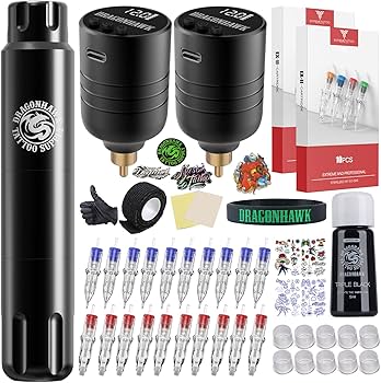 Dragonhawk Atom Wireless Tattoo Kit Tattoo Gun Machine Pen Dragonhawk Atom Wireless Tattoo Kit Tattoo Gun Machine Pen