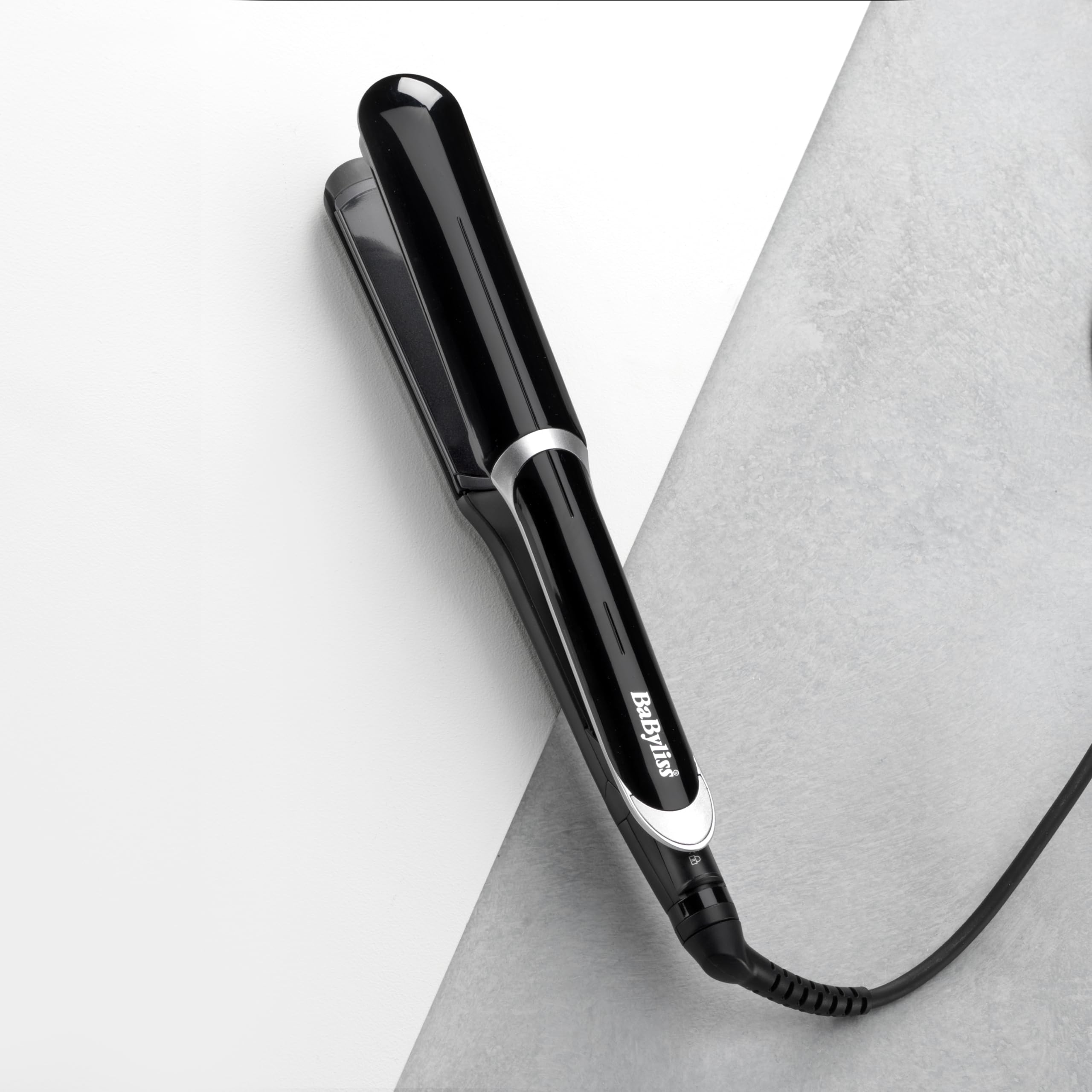 Prostownica BaByliss Smooth Pro Wide - ceramiczne płytki do gładkiej stylizacji o szerokości 35 mm do długich/grubych włosów, szybkie nagrzewanie, 5 ustawień temperatury do 235°C, ST397E