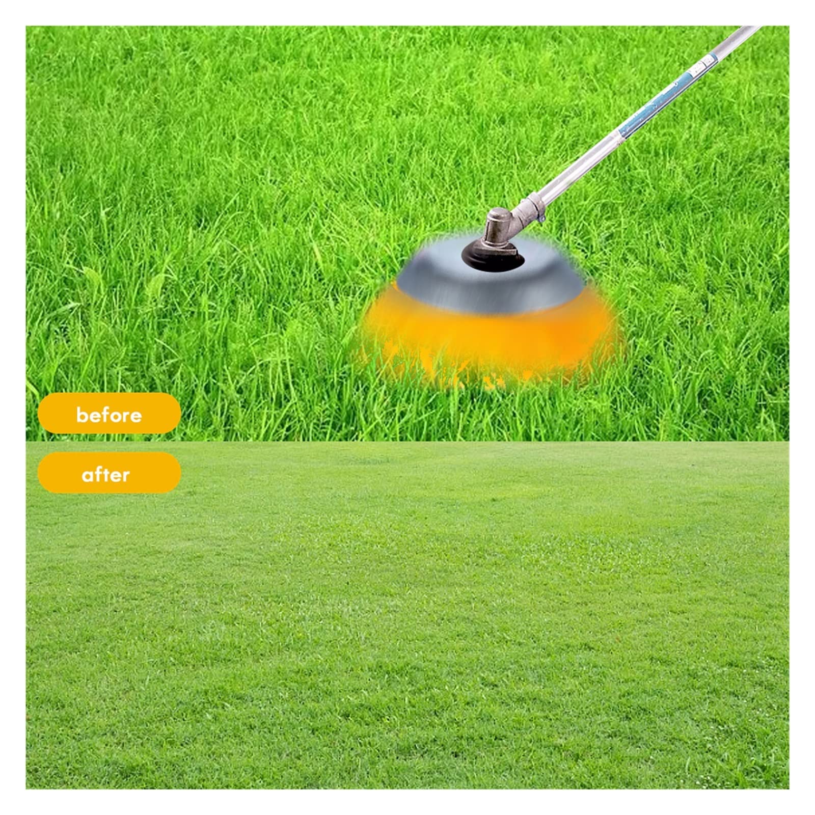 200mm głowica trymera Nylon pielenie kosa do zarośli głowica trymera do trawy ogród narzędzia tnące do kosiarka do trawy liny ze słomy narzędzia do przycinania fangzi (Material : Weeding head