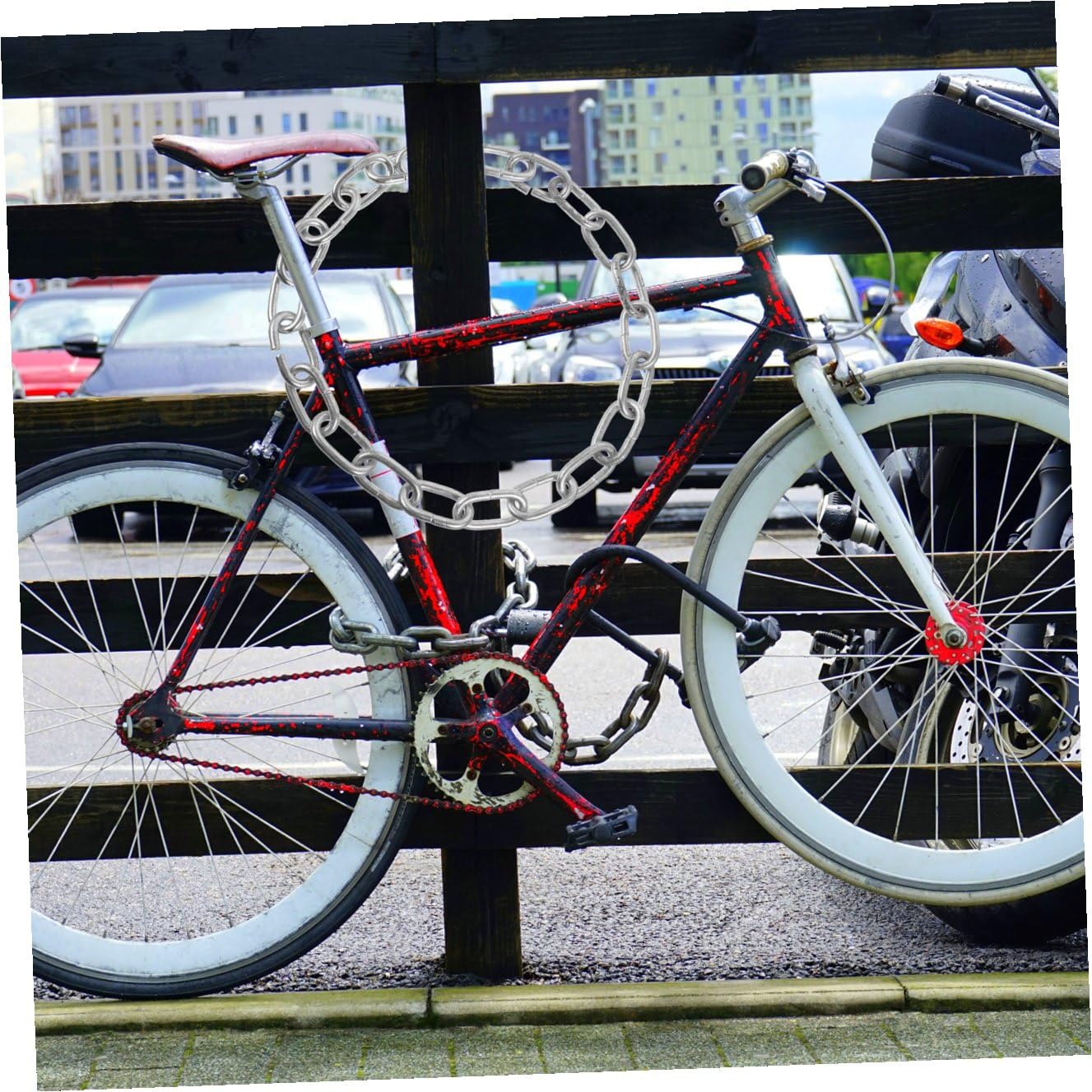 BESTonZON Cerradura De Cadena Antirrobo Para Bicicleta Candado De Seguridad Resistente Para Ciclismo Urbano Cadena De Llave Protección Contra Robos