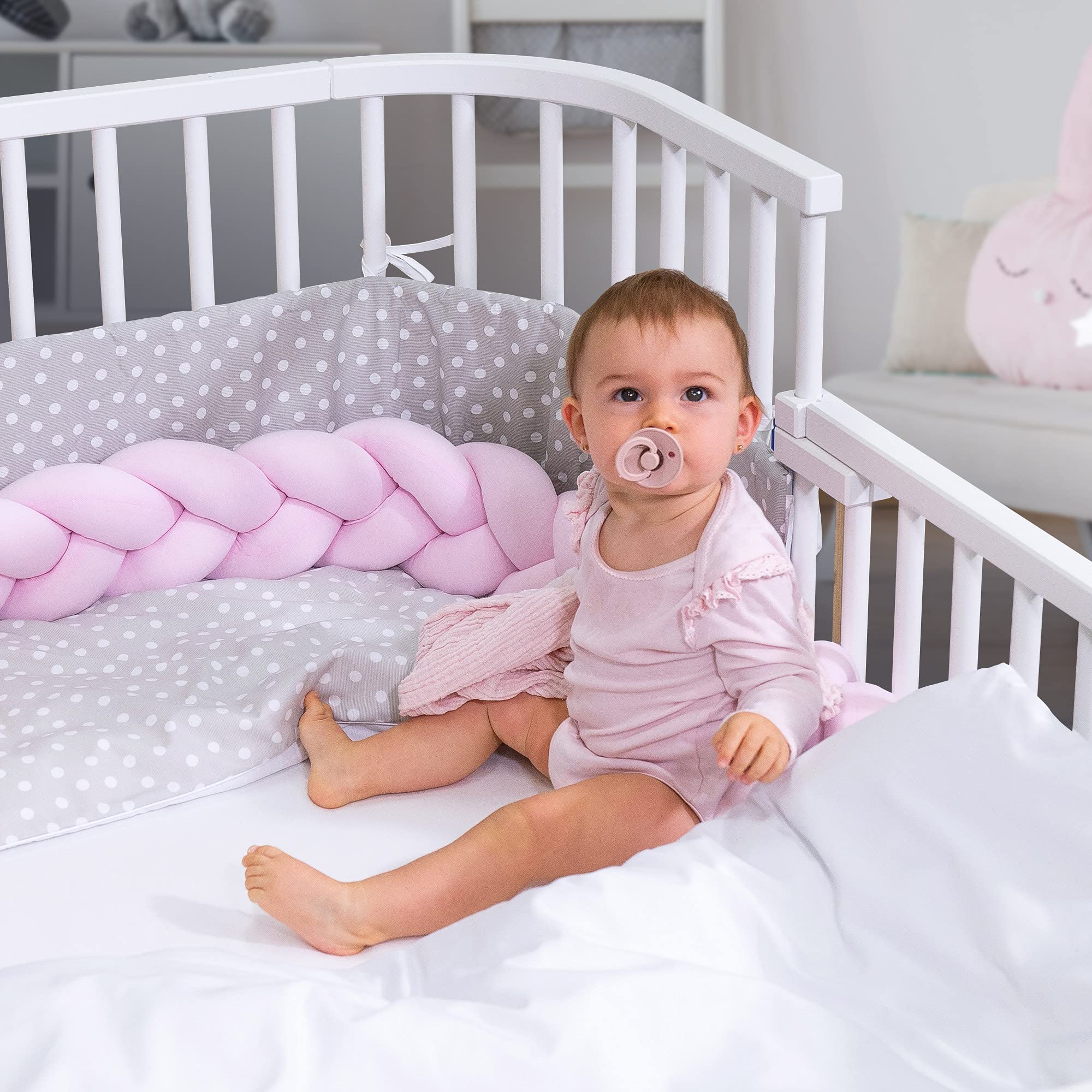 babybay Kinderbett Umbausatz für Beistellbetten stufenlos verstellbar passend für Modell Maxi Comfort Plus/Babybett Größe: 140 cm x 89 cm aus massivem Buchenholz, Natur lackiert