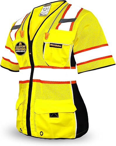 KwikSafety - Charlotte, NC - Chaleco de seguridad Clase 3 para hombres y mujeres PPE Hi Vis, reflectante ANSI OSHA