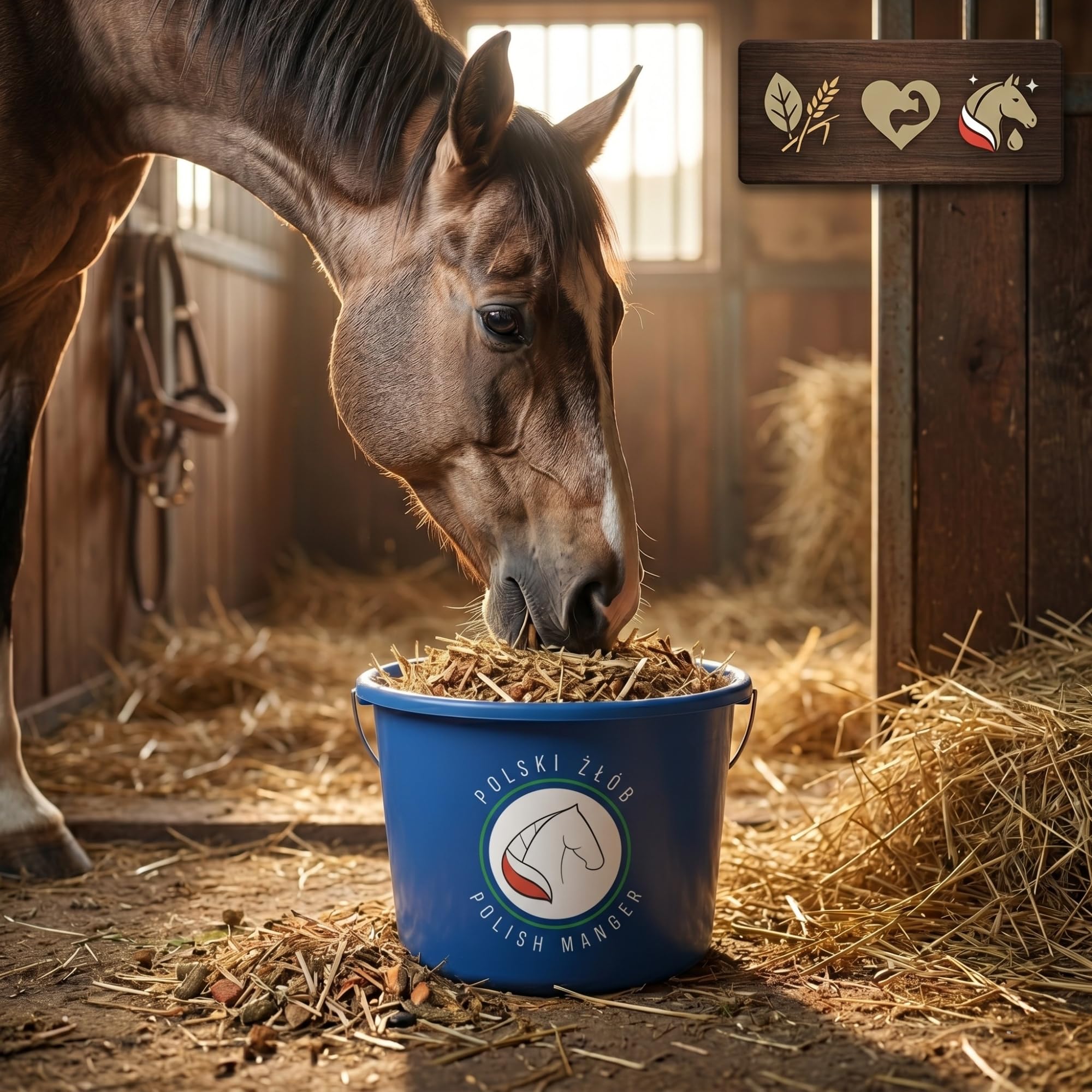 Pferdefutter Heuhäcksel Straw 15 KG – Luzernefreies Strukturfutter mit Apfeltrester & Leinkuchen – Premium Raufutter für Pferde, rohfaserreich & zuckerarm