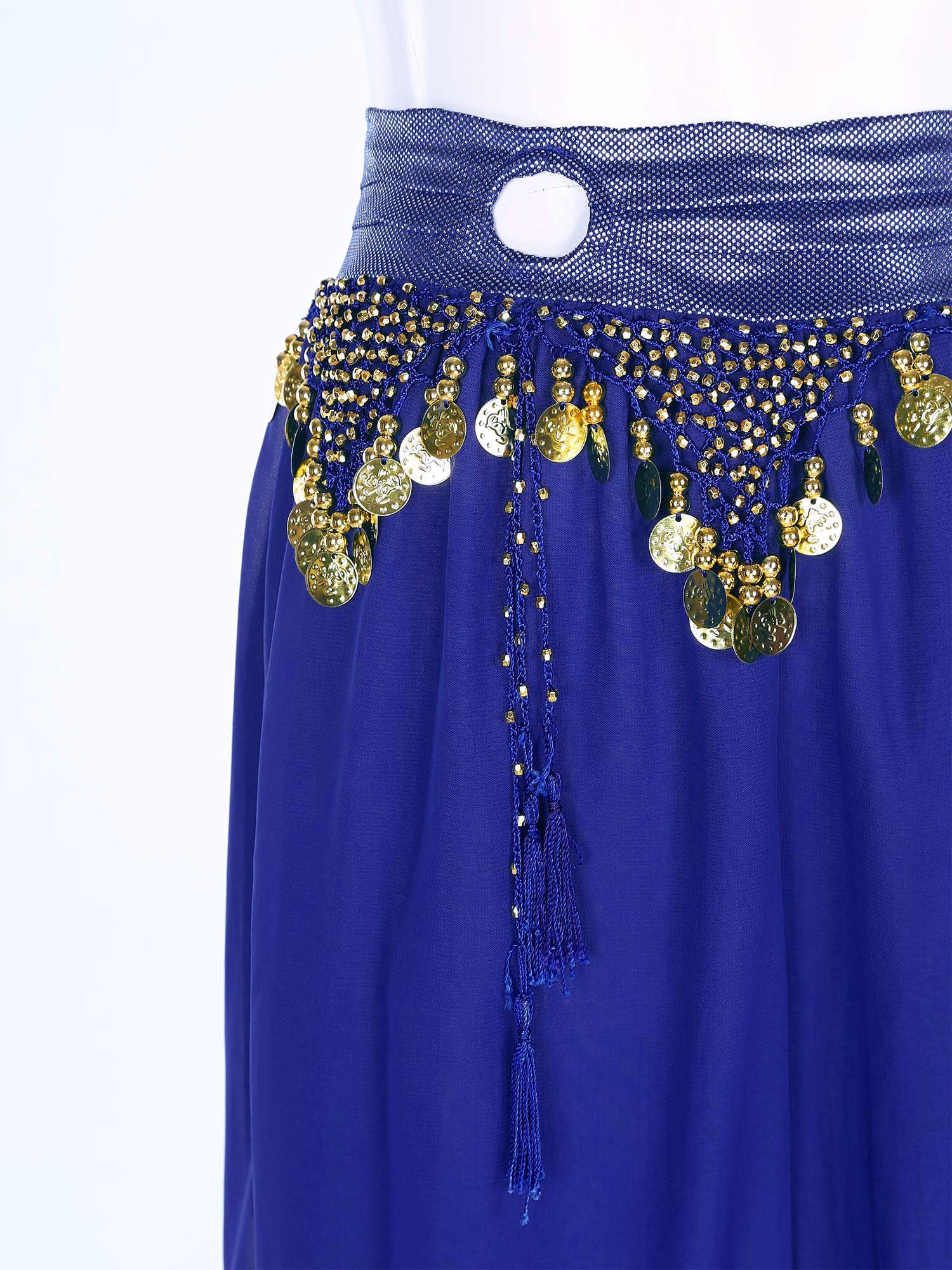 TTAO Femme Pantalons Danse Orientale Pantalon Sarouel Paillette Pantalon Longue Danse du Ventre Déguisement Indien Princesse Costume Spectacle