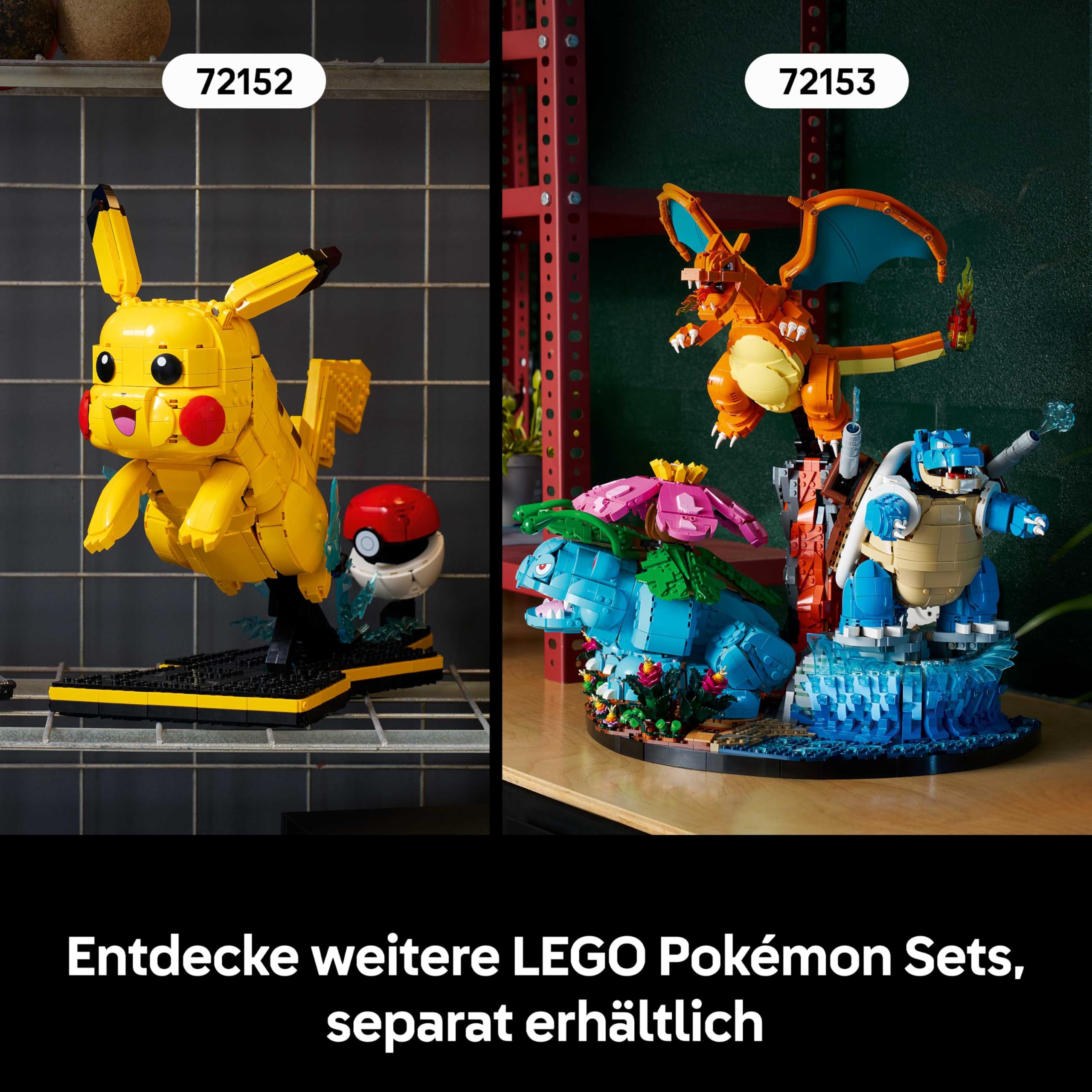 LEGO Pokémon Evoli Figur - Bauset für Erwachsene - Anime Modellbau mit beweglichen Gliedmaßen, Ohren und Schwanz - DIY Deko für Zimmer oder Schreibtisch - Sammler Geschenkidee für Gaming Fans – 72151