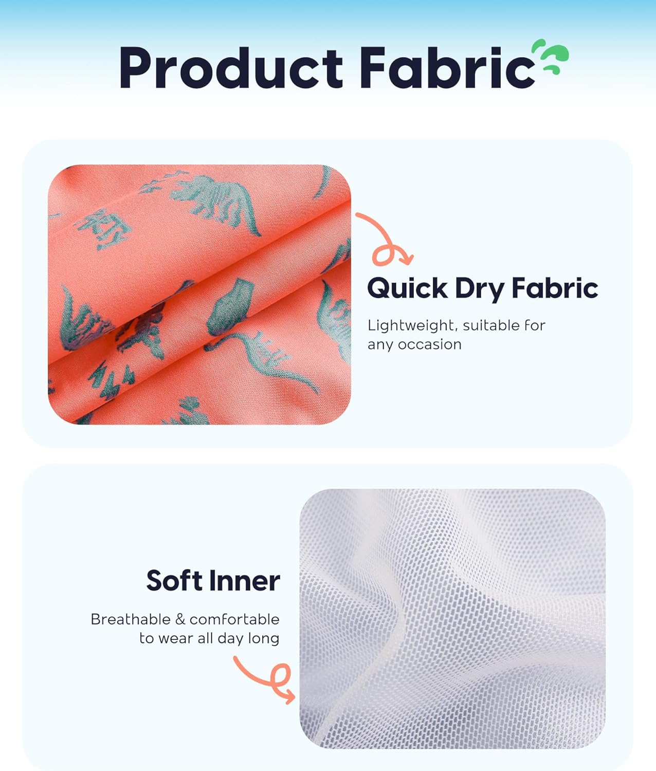 maamgic Swim Trunks Boys Quick Dry Toddler Bathing Suits for Kids Swimsuit Above The Knee Boys Swim Shorts - Image 4