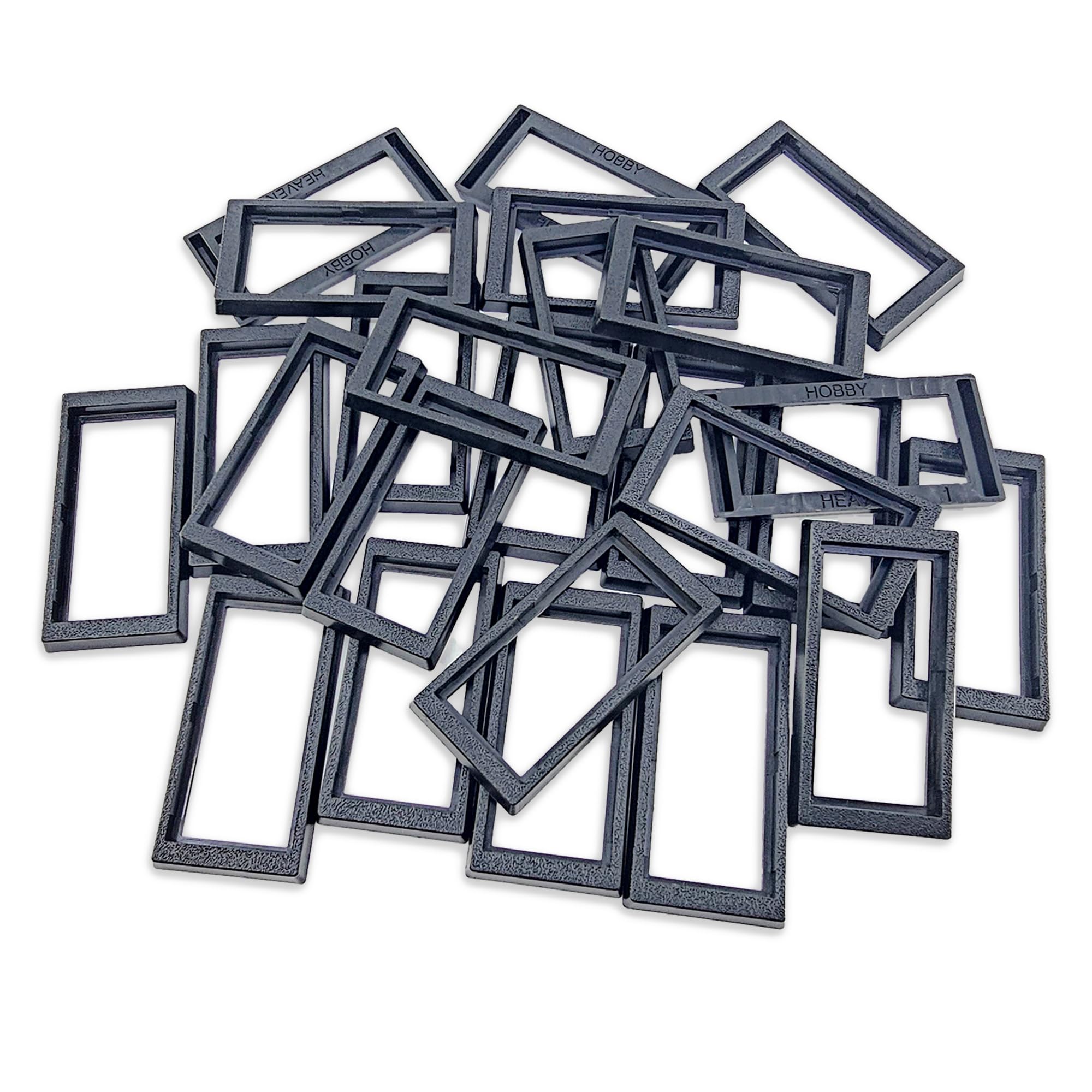 Hobby Heaven 50x24 to 60x30mm Rectangle Bases Size Converters For Wargaming Bases - Black Miniature Bases Converters for Miniatures Figures - Model Painting Wargame Miniatures (25 pcs)