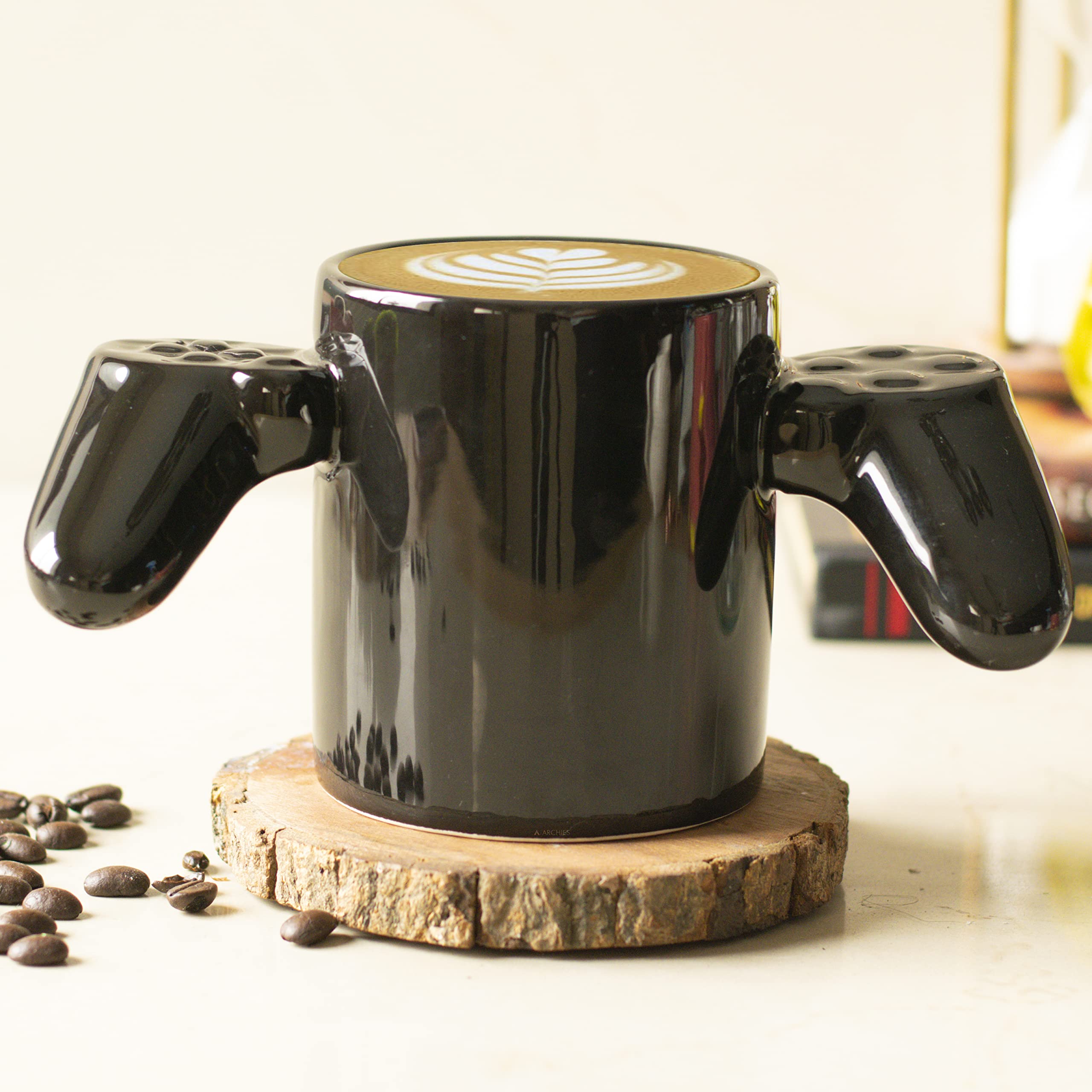 ARCHIES Quirky Printed Porcelain Ceramic Coffee Tea Mug, Drinking Cup for Hot and Cold Beverages at Home, Office - Dishwasher and Microwave Safe (4 D X Box, Play Station, Gaming, Controller) C59 2