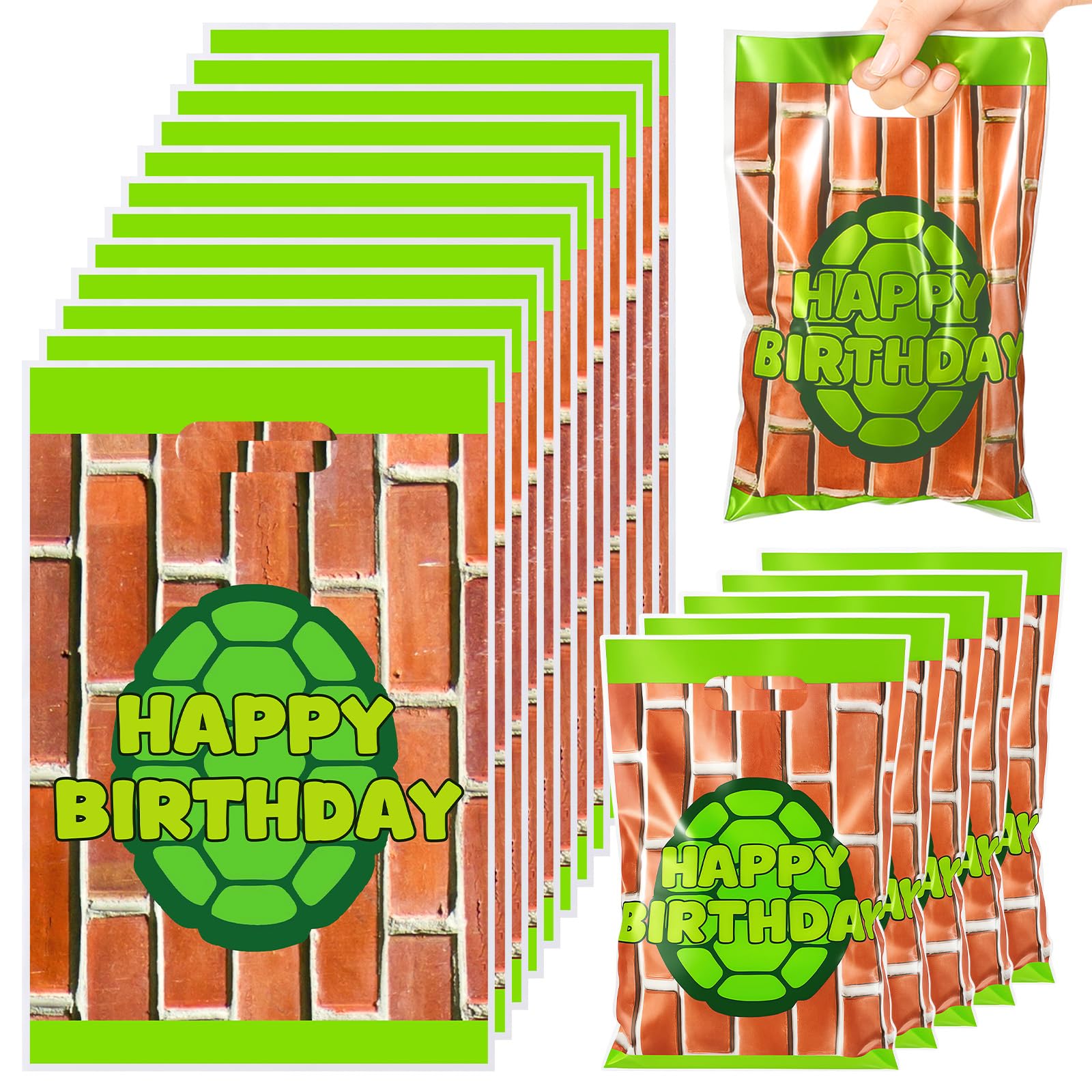 Eccliy 30 Pcs Turtle Goodie Bags Birthday Party Favors with Handles — image 1