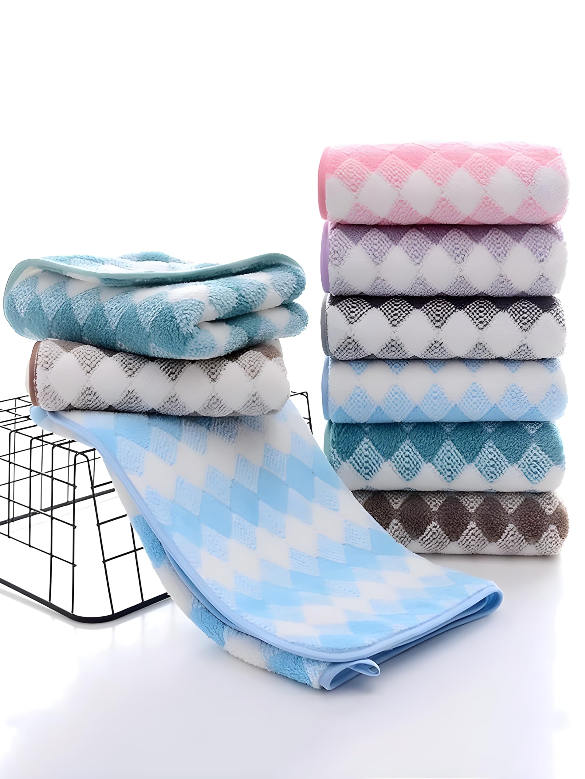 Premium Microfiber Bath Towels, 5-Pack, Ultra Soft Highly Absorbent & Quick Dry, Stain-Resistant, Perfect for Bathroom, Spa, Gym, Kitchen Towel 35x75cm