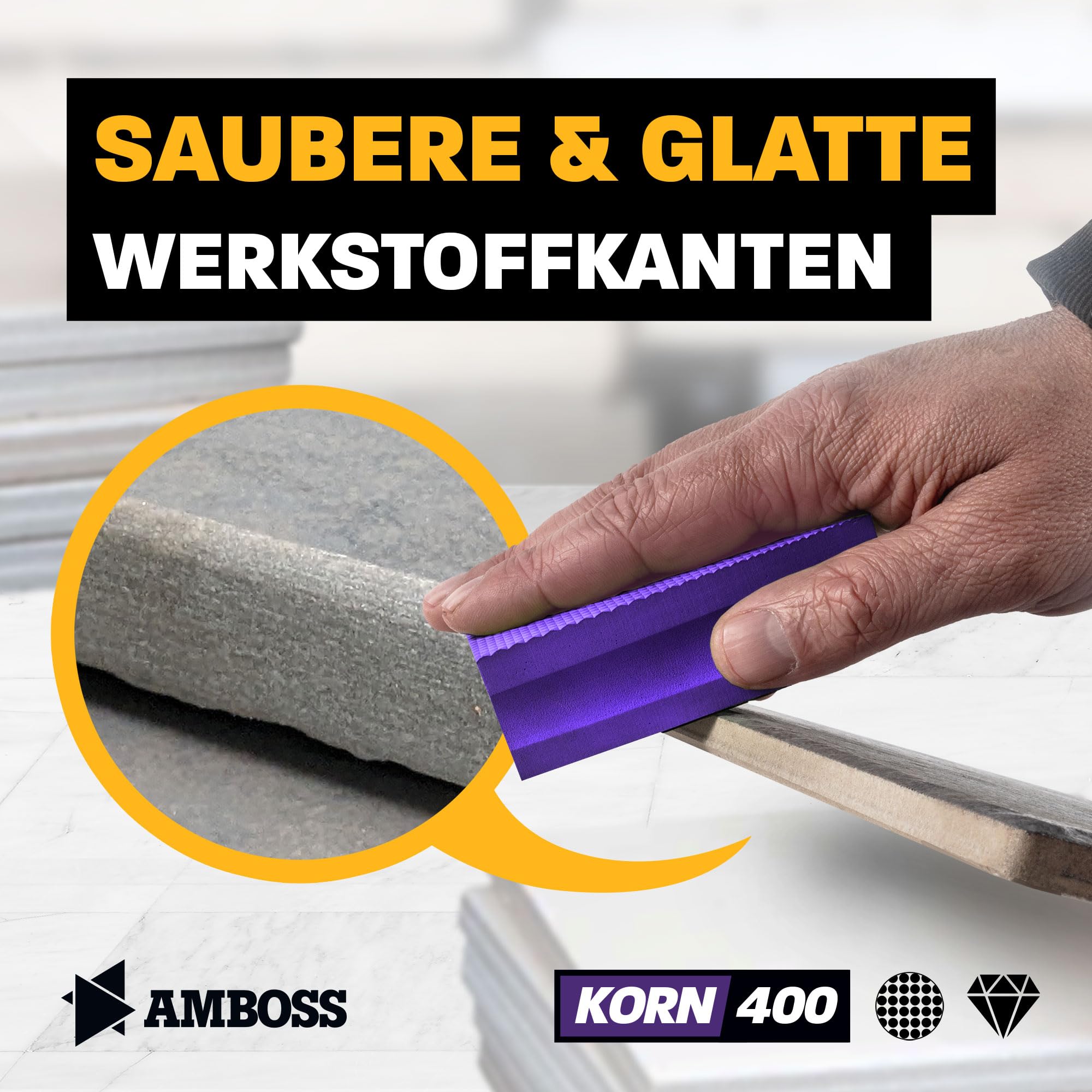 Rubi Diamant Schuurblok Korrel 400
