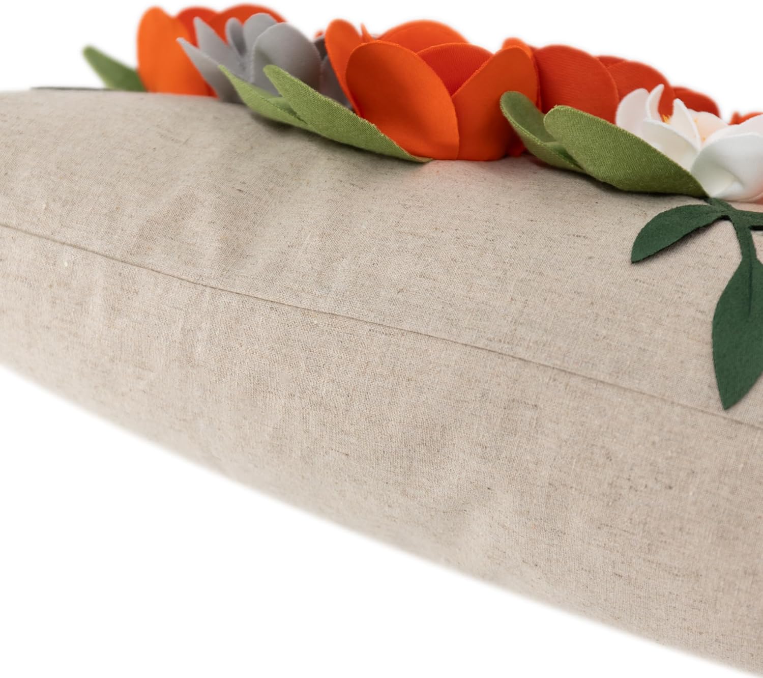 OiseauVoler Decorative 3D Flower Throw Pillow Cover Accent Pillowcase Cushion Cover Case for Home Couch Sofa Bed Living Room Decor 12x20 Inch