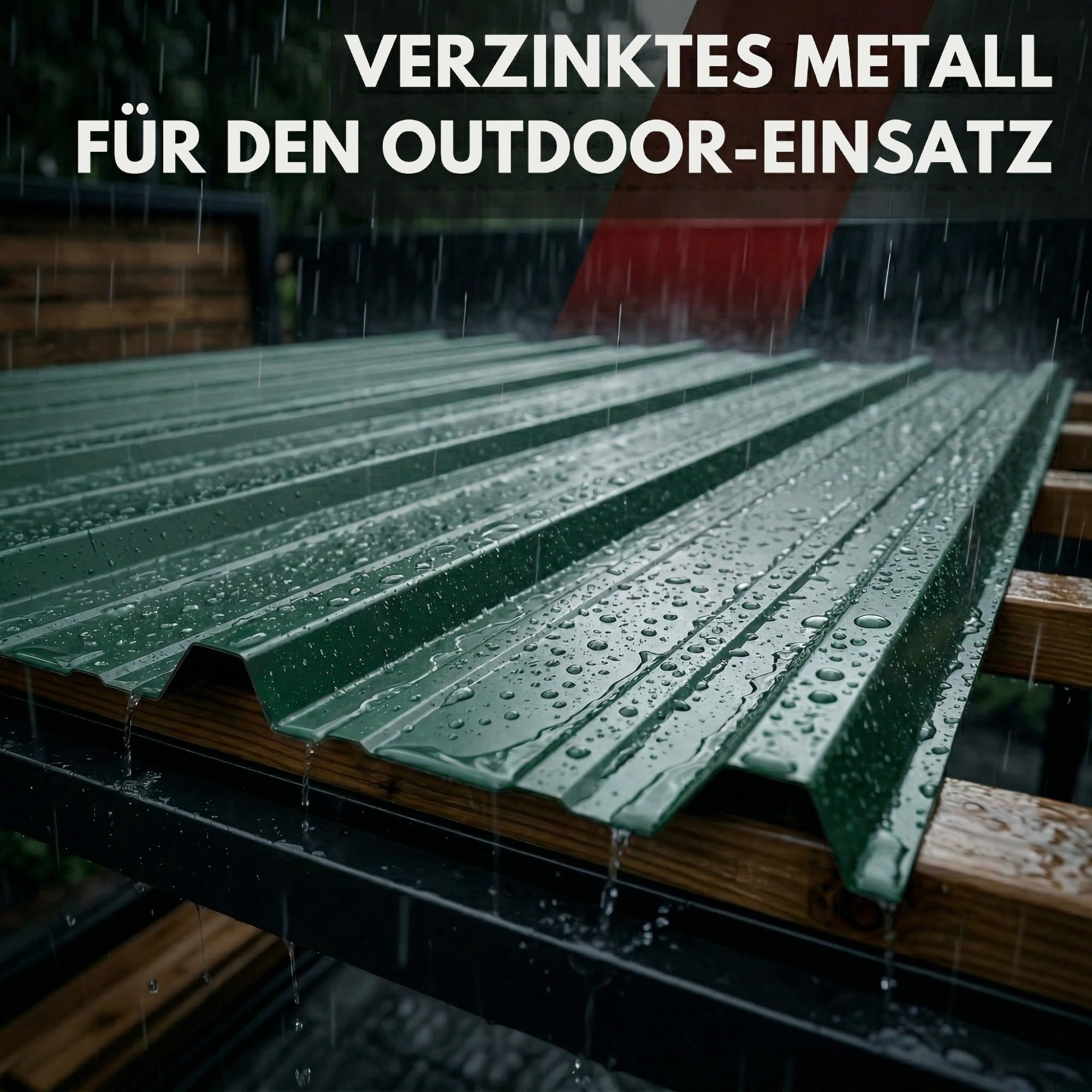 Chapa trapezoidal para tejado, juego de 12 unidades, color verde RAL 6005, 1090 x 445 mm, galvanizado, chapa perfilada para cobertizos de jardín, cobertizos y cobertizos