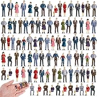 Vista 11 de Juexica 30 Piezas Figuras de Mini Personas 1:50 Escala Modelo de Trenes Arquitectónico Figuras de Personas Pintadas Figuras de Miniatura de Plástico