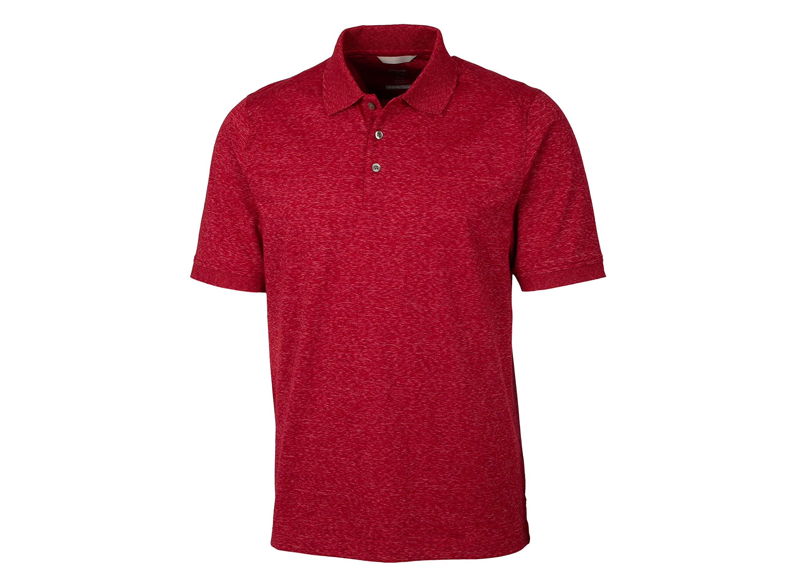 Cutter & Buck Men's Advantage Polo Space Dye Shirt, Dark Cardinal Red, XL
