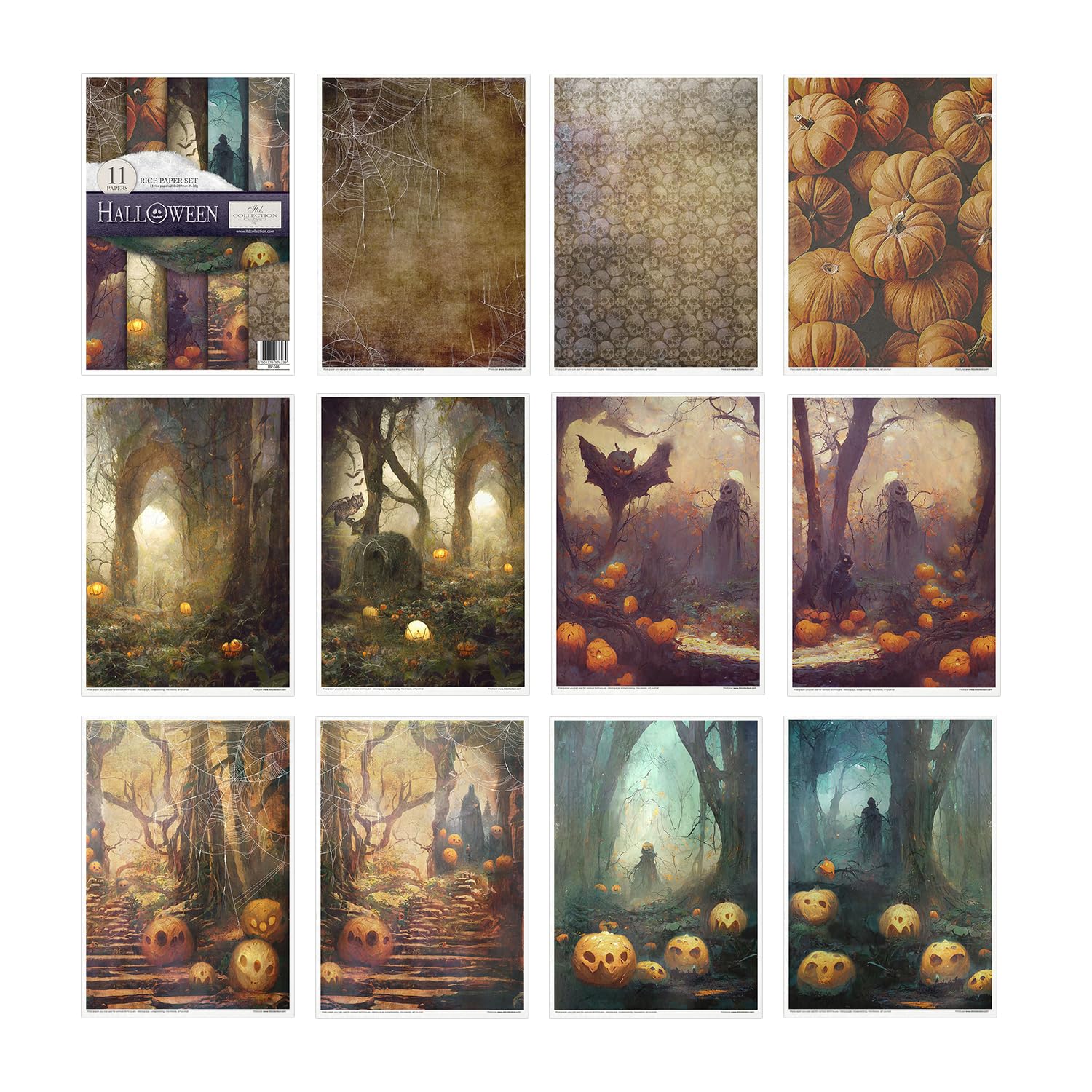ITD Collection Halloween Rice Paper 29.7 x 21 cm RP046, 29,7 x 21 cm - Image 2