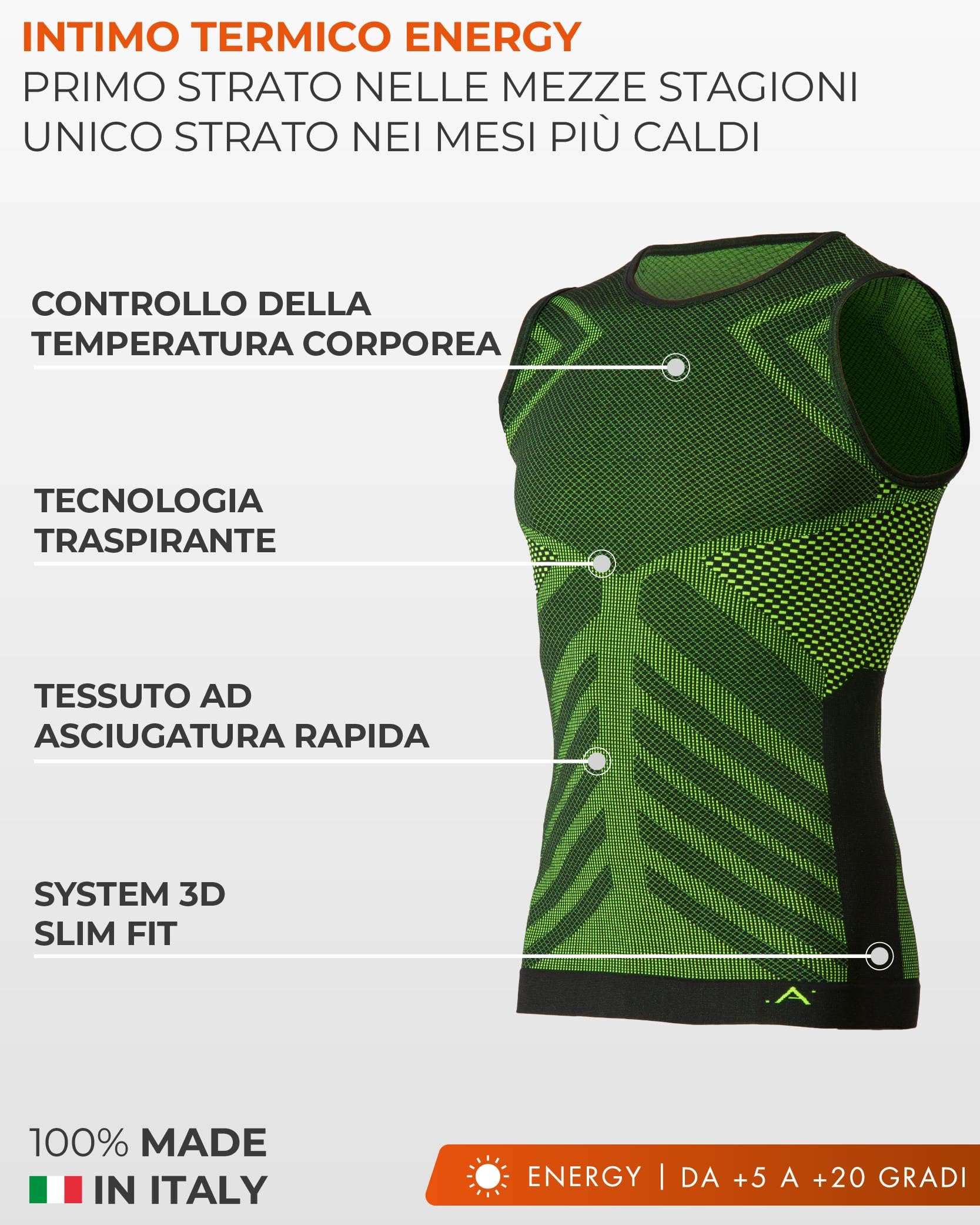 Risalti Men's Thermal Vest Energy Sleeveless – Breathable Technical Sweater, Seamless Thermal Underwear - 2