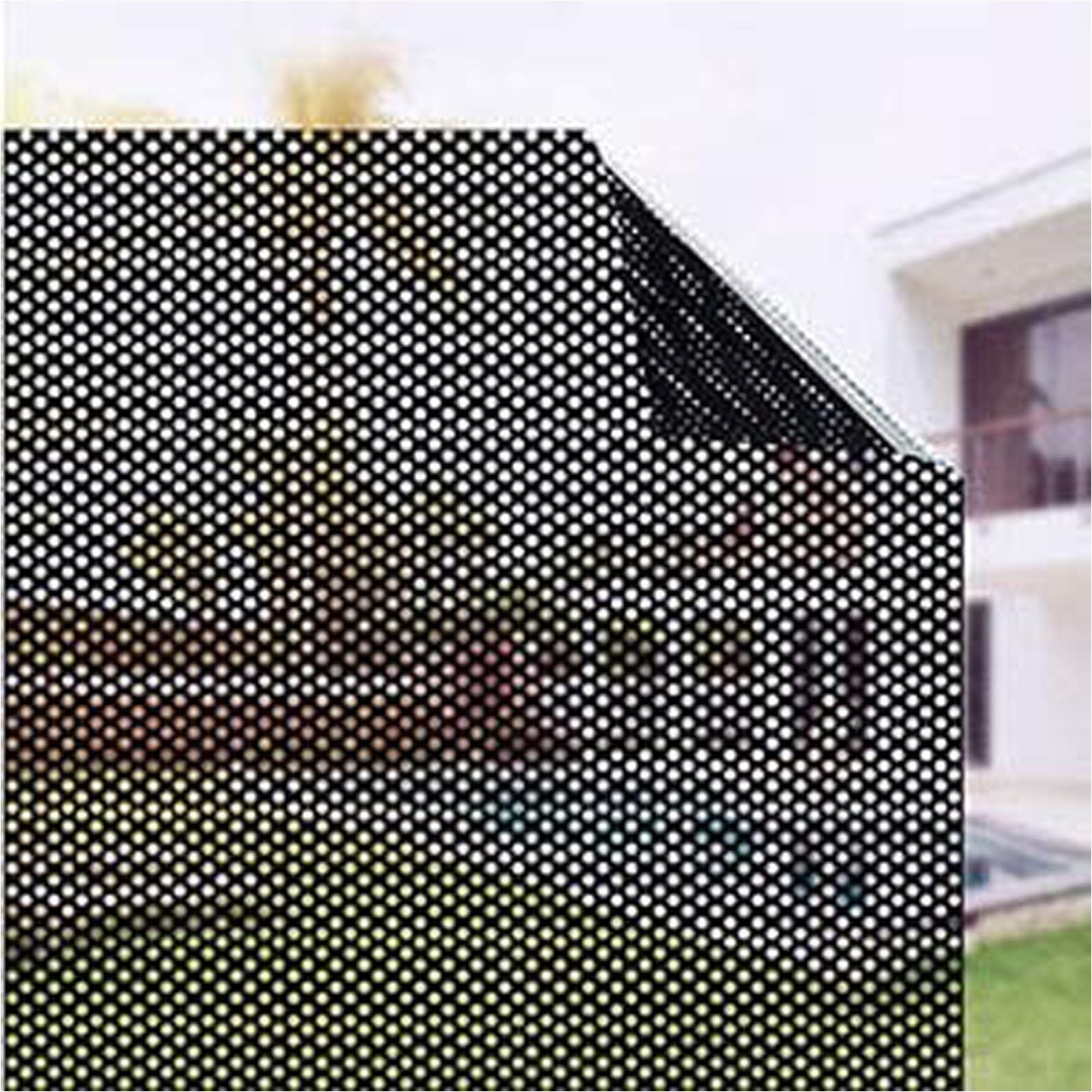 One-Way Vision Perforated Vinyl Privacy Window Film, Adhesive Glass Wrap Roll for Car Side Rear Window Sun Protection (Size : 500 x 90 cm (196.9 x 35.4''))(Size:200 x 45 cm (78.7 x 17.7''))