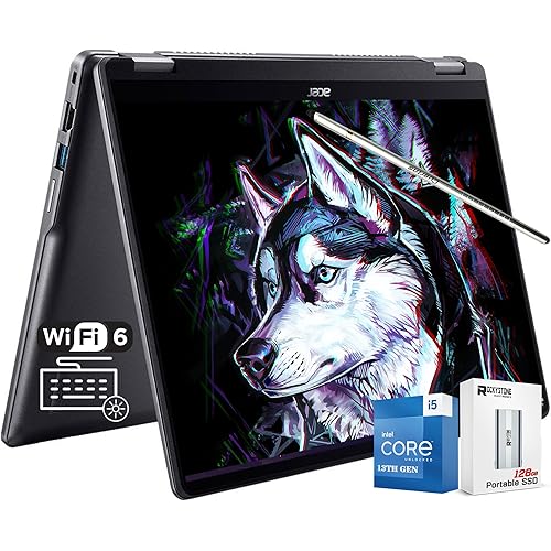 acer Chromebook Plus Spin 514 2-in-1 Laptop, 14" WUXGA IPS Touchscreen, 13th Gen Intel 10-Core i5-1334U, 8GB LPDDR5X RAM, 512GB Pcle 4.0 SSD, Backlit KB, WiFi 6E, Chrome OS, W/ 128GB PSD & Stylus