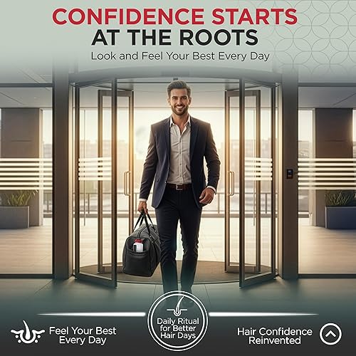 Miniatura 9 de GroWell Suplementos para el crecimiento del cabello para hombres Clínicamente probados para una cobertura visiblemente más gruesa del cabello y el