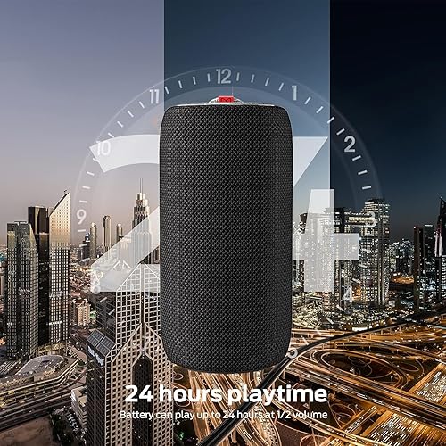 Vista 5 de Monster S310 Altavoz Bluetooth actualizado, altavoz Bluetooth portátil, emparejamiento estéreo inalámbrico verdadero de 30 W que ofrece un sonido