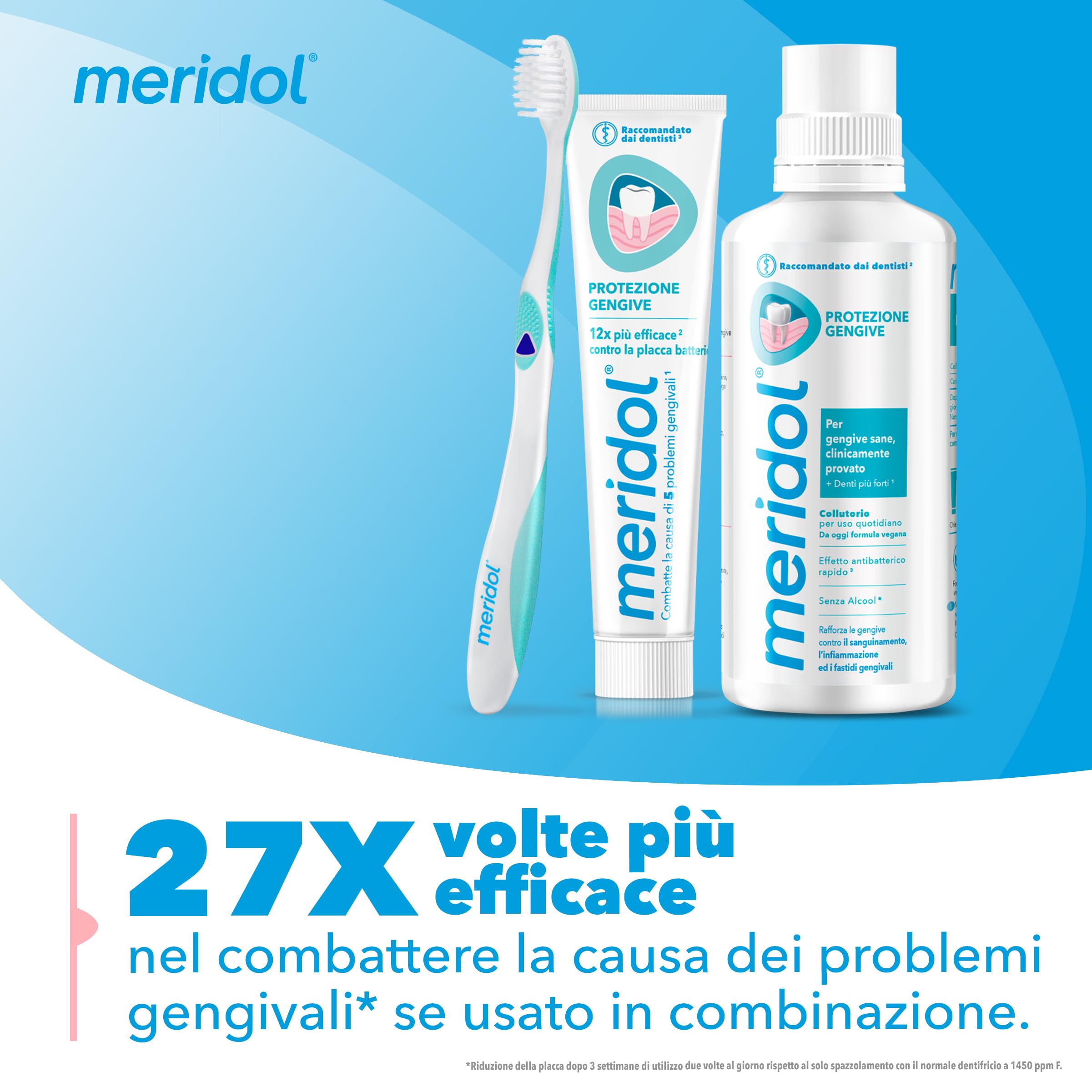 meridol Collutorio Protezione Gengive 2x400ml | Combatte il sanguinamento e l'infiammazione gengivale* |Protegge dalle recidive*|Agisce velocemente**|Effetto antibatterico*|Non macchia I 0% Alcohol