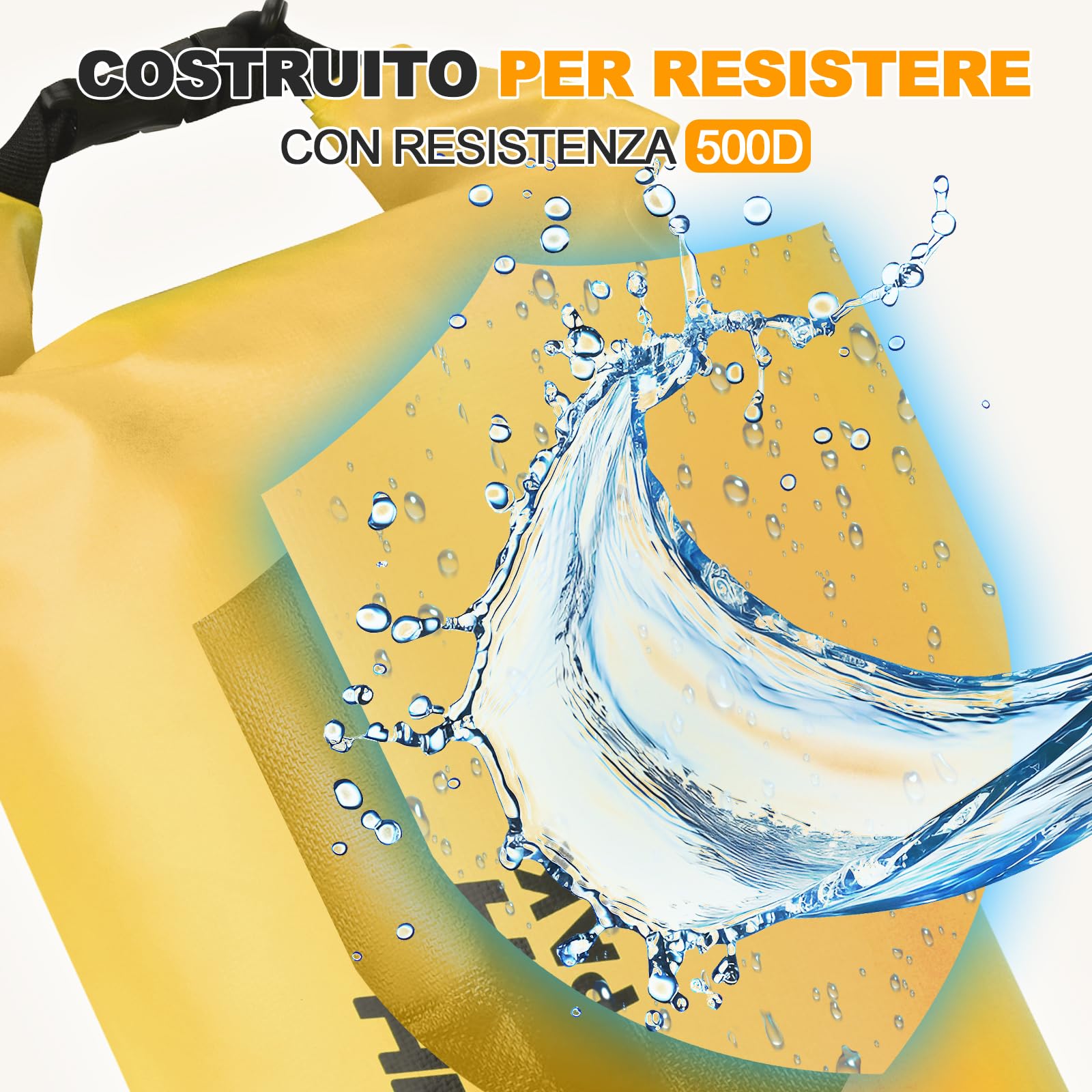 OSAH DRYPAK Dry Bag Borsa Impermeabile Mare 5L/10L/20L/30L/40L Sacca Impermeabile con Spallacci e Custodia Impermeabile per Telefono per Sport Acquatici, Kayak, Pesca, Campeggio