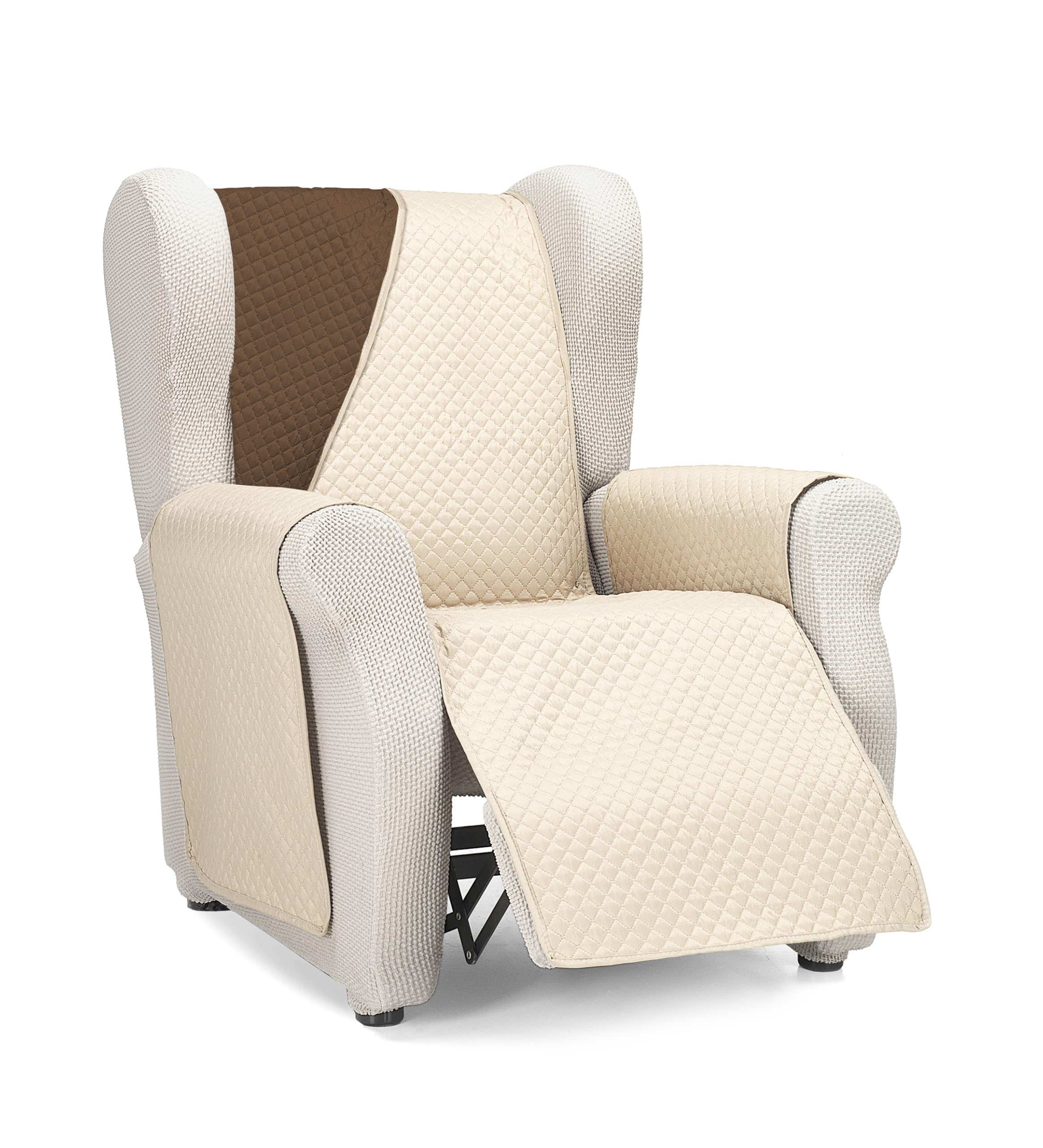 Martina Home Diamond 1 Seater Padded Sofa Cover/Relax - Beige/Brown