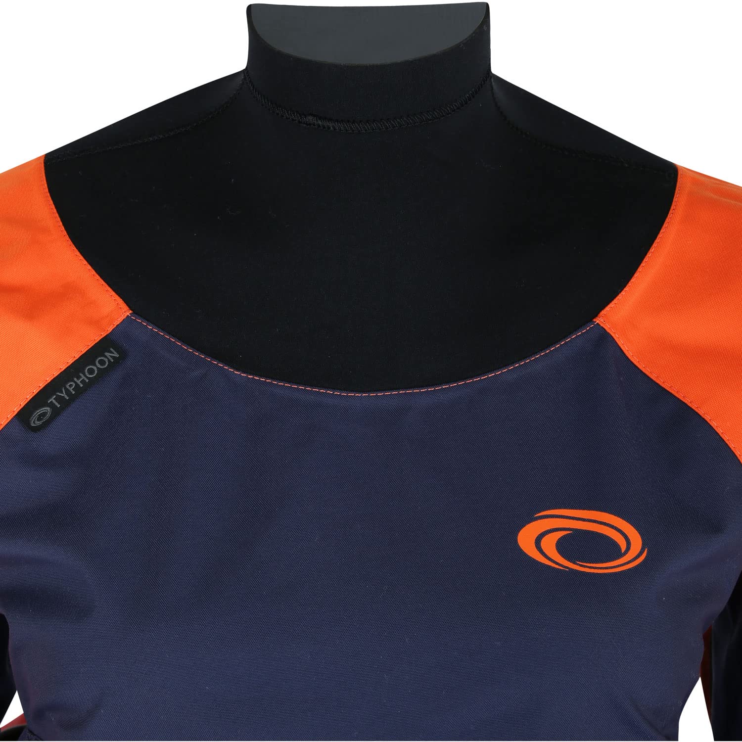 Typhoon Traje seco Hendra Hinge Zip Drysuit Traje Dry y Forro Polar - Naranja Azul Navy - Tirantes internos Transpirables y cómodos