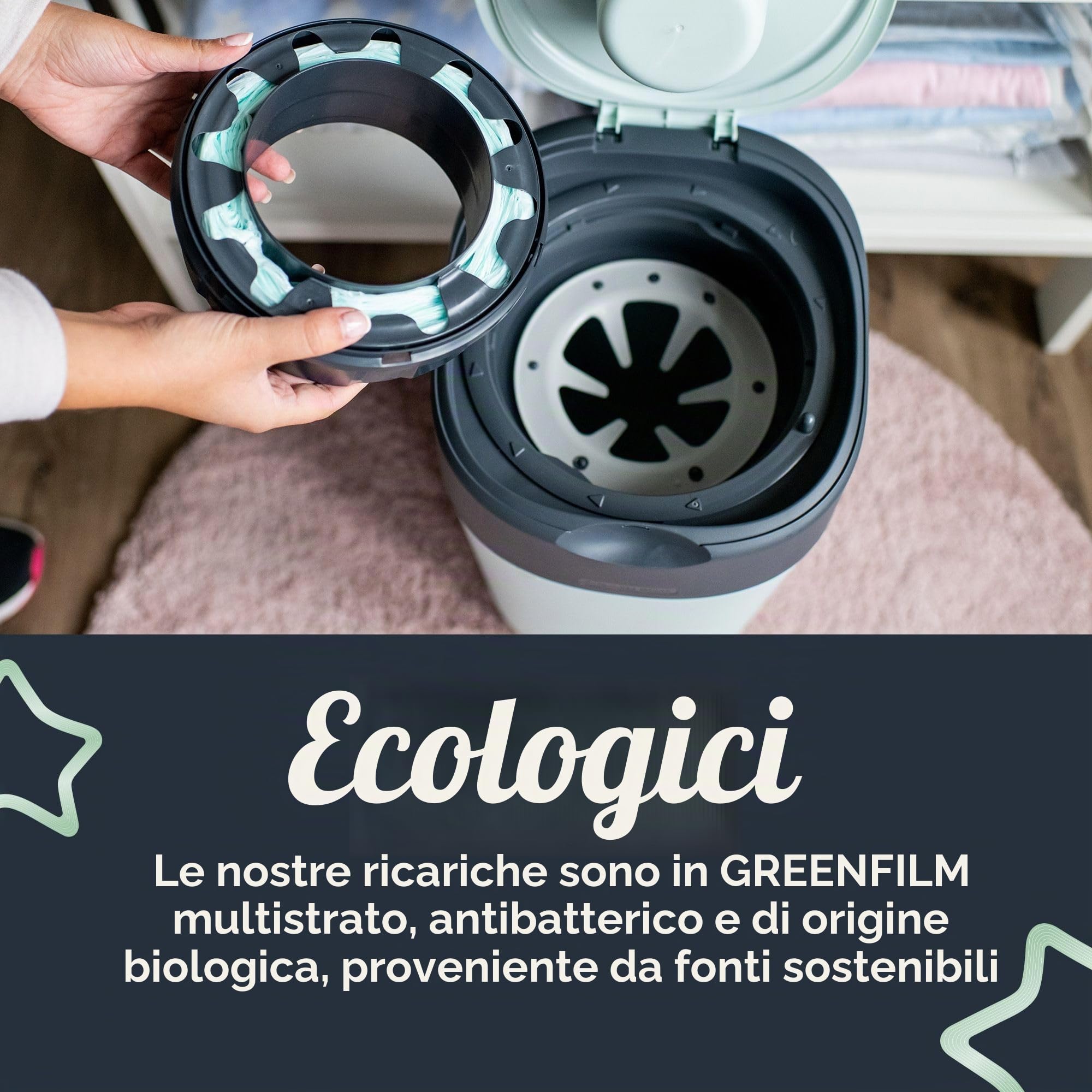 Tommee Tippee Ricariche per Sistema Avanzato di Smaltimento Pannolini Mangiapannolini, 12 Pezzi, Compatibile con i Contenitori Sangenic TEC E Twist & Click