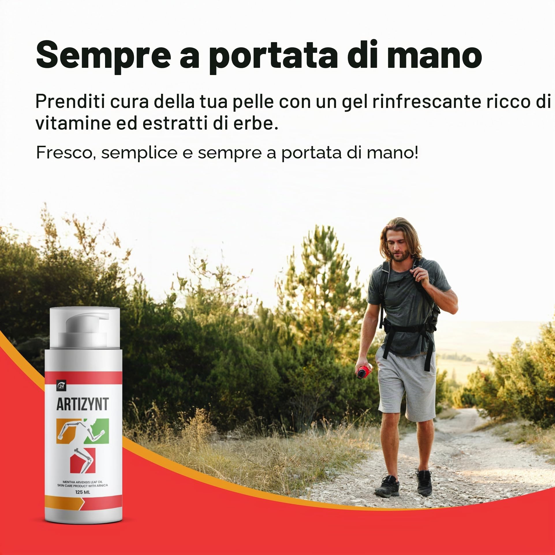 Crema per la cura della pelle con olio di foglie di Mentha Arvensis e arnica, 125 ml (2+1 gratis)
