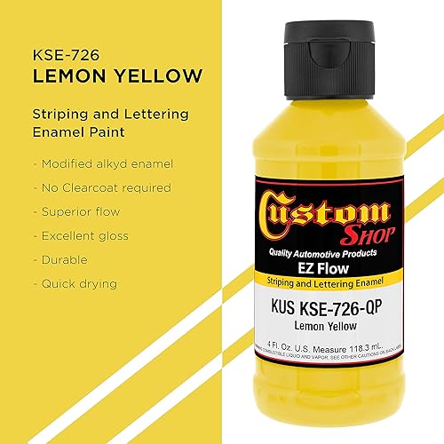 Vista 32 de Custom Shop KSE757-QP Triple Black - Pintura esmaltada EZ Flow a rayas y letras – 4 onzas