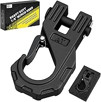 Vista 1 de AUTOBOTS 3/8" Winch Hook Heavy Duty, Max 20 Ton (45,000 Lbs), Forged Steel ATV Winch Hook with Safety Latch, Tow Hook for Synthetic Rope Winch Cable
