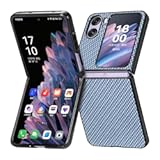 Protective Case Compatible with Oppo Find N2 Flip Case Ultra Slim Carbon Fiber Texture Back Case Thin Case Minimalist Design with Scratch Resistant Case for Oppo Find N2 Flip Case Shell Cover &lpar;Color