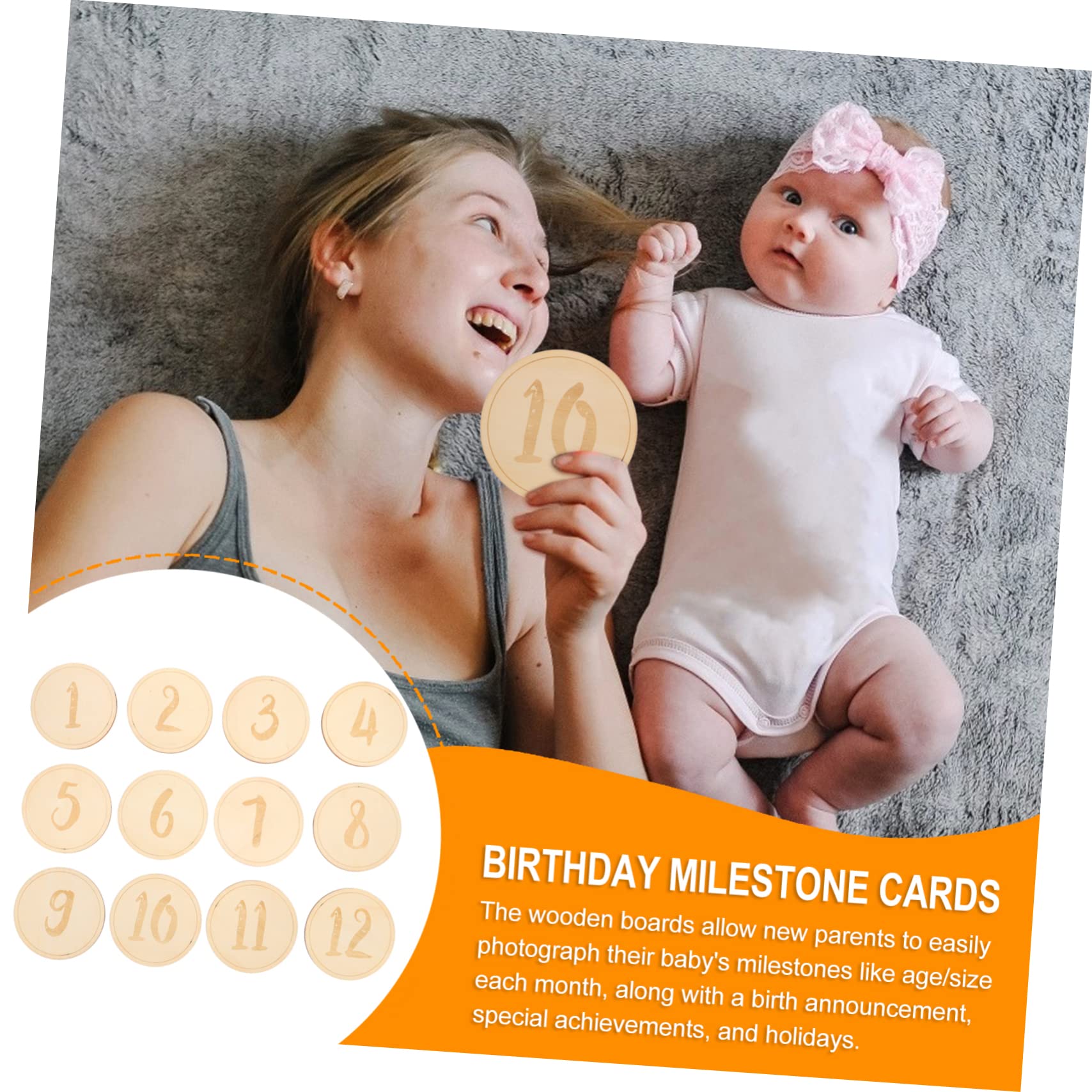 BESTonZON 36 Pz carta pietra miliare countdown memory card traguardo neonato oggetto fotografico schede fotografiche di memoria carte pietra miliare del bambino commemorare oggetti di scena