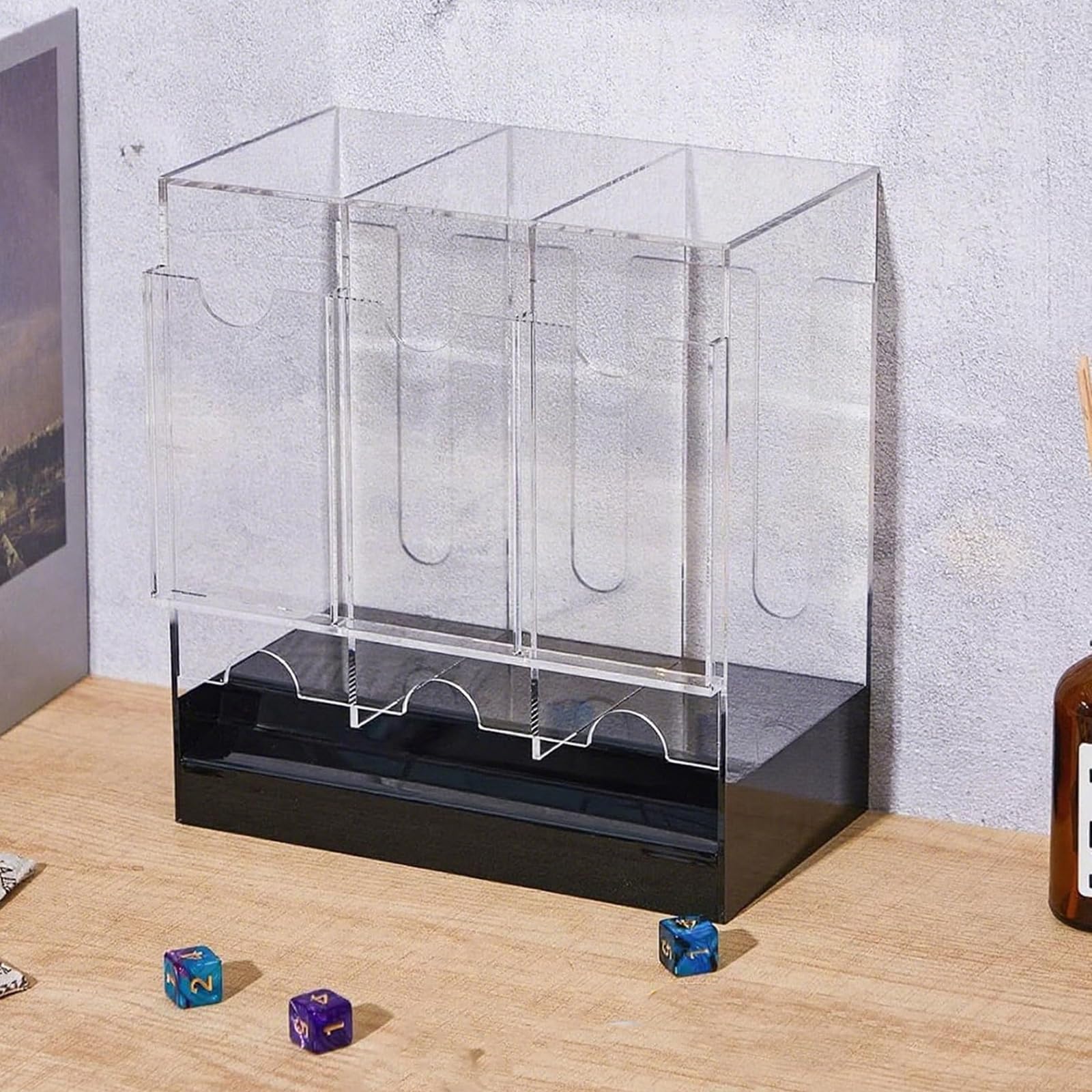 Robuste ABS Kartenvitrine mit integriertem Spender, Black