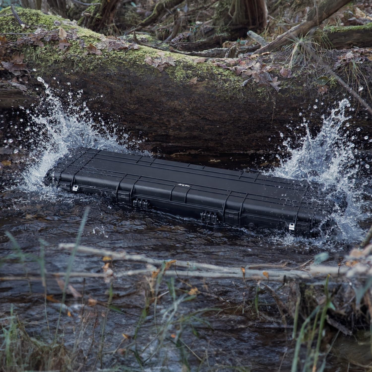 HMF Outdoor Waffenkoffer für Langwaffen ODK200, Wasserdichter IP67 Gewehrkoffer mit Rasterschaumstoff