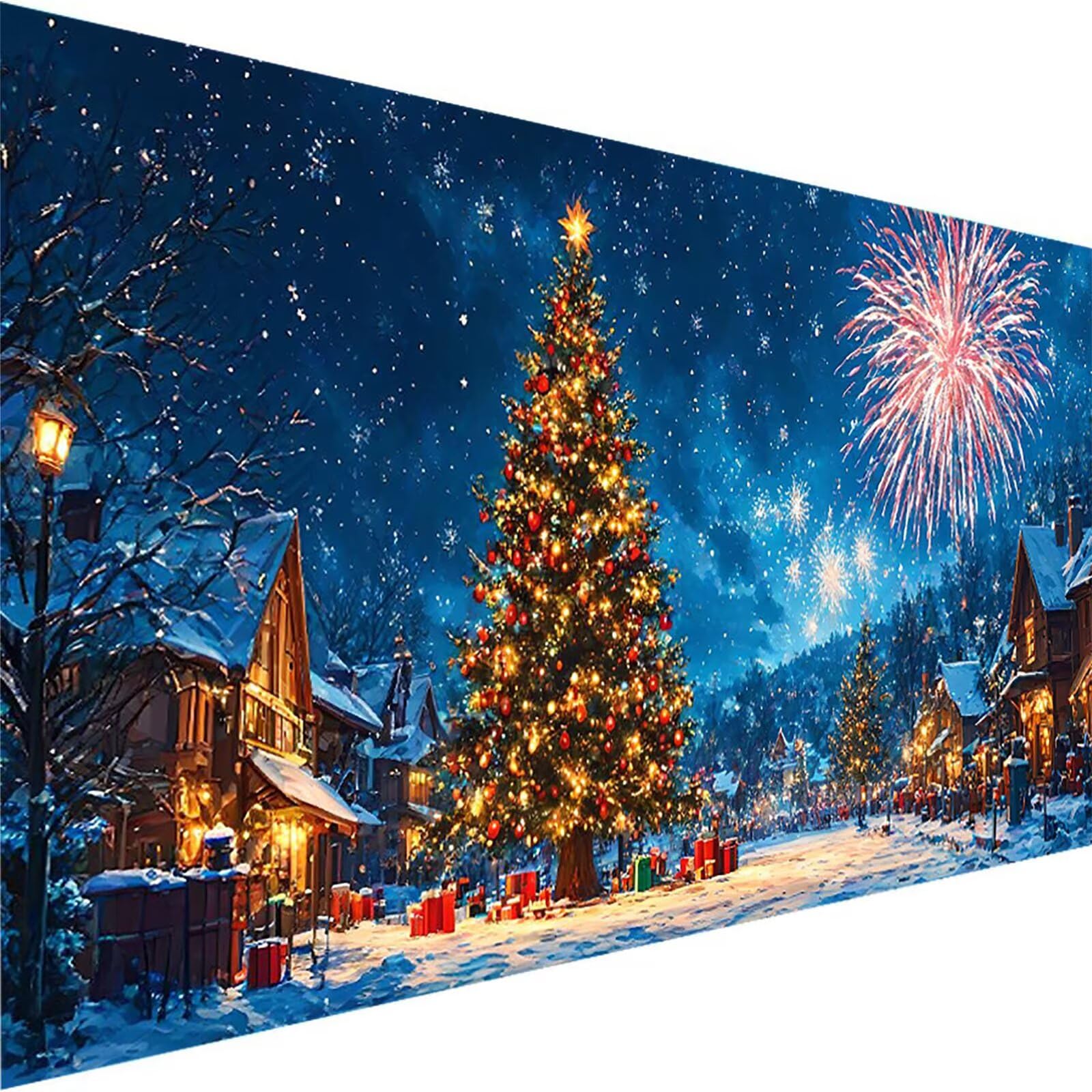 Malen nach Zahlen Kinder Festival, Malen Nach Zahlen Erwachsene, Geschenke für Mädchen Junge Bastelset, Malen nach Zahlen Winter | Malen nach Zahlen Ohne Rahmen, (60x120cm) Bastelset Erwachsene 3-5