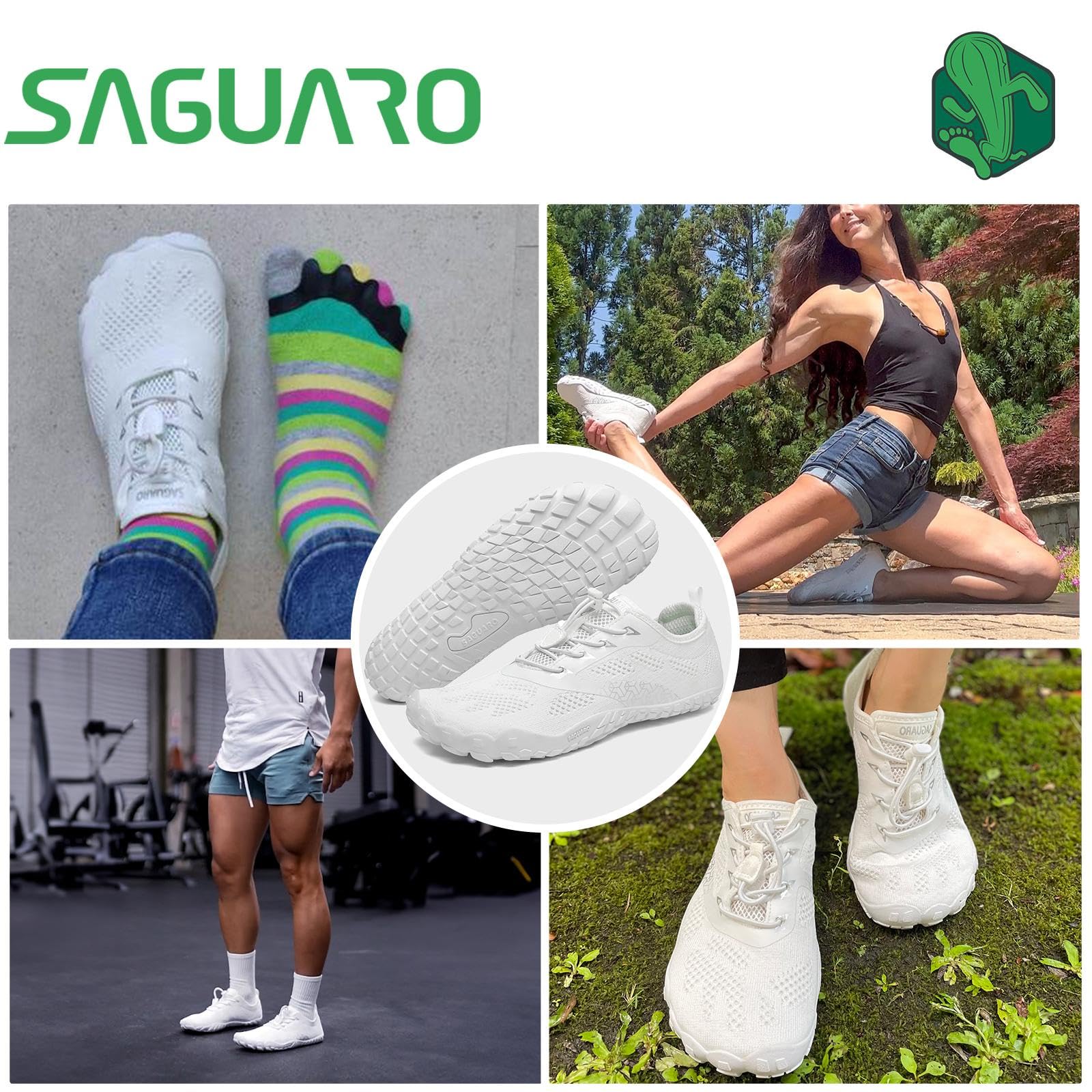 SAGUARO Scarpe Barefoot Minimaliste Uomo Donna Scarpe Outdoor e Indoor Multisport - Morbido Comode e Leggere