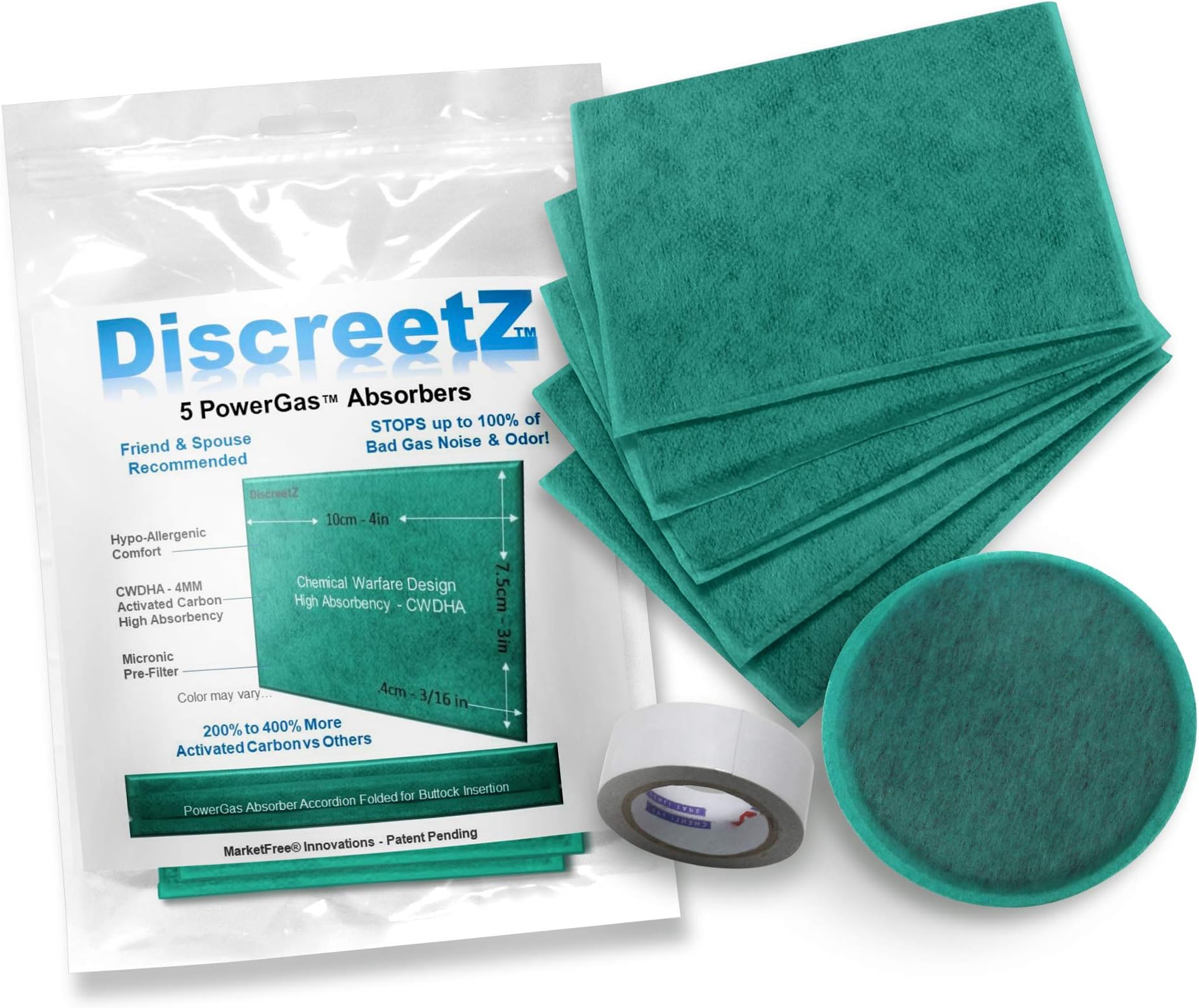 Highly absorbent bad gas remover. Smell & Sound Charcoal Pad, Loud Smell Drum Liquid, Gas Odor & Noise Remover, Absorbent, Deodorizer, Neutralizer, Filter, Silencer, Gag Prevention Gift P-5